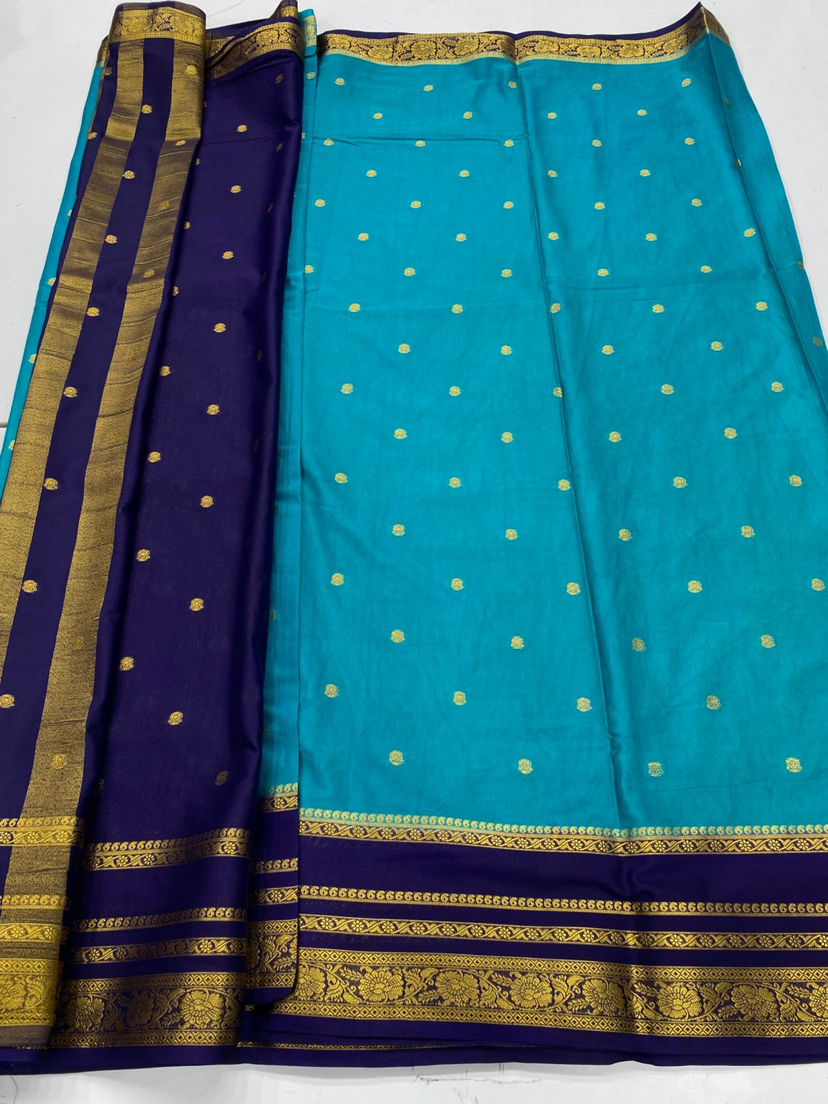 Mysore Crepe Butta Saree(3230A)