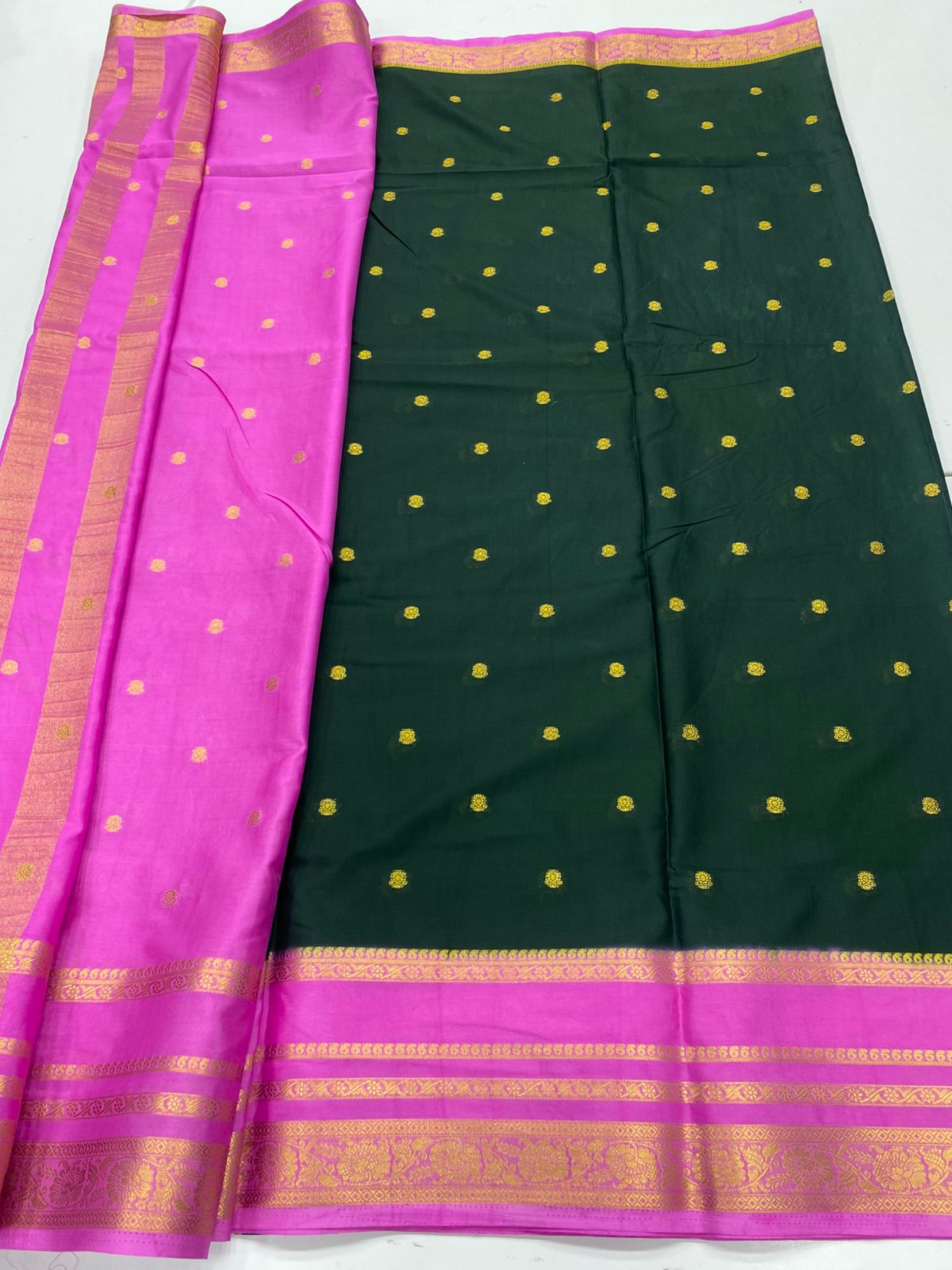Mysore Crepe Butta Saree(3230A)