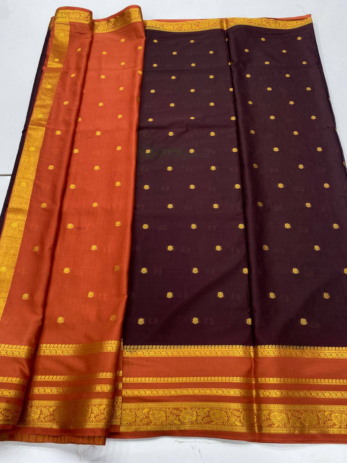 Mysore Crepe Butta Saree(3230A)