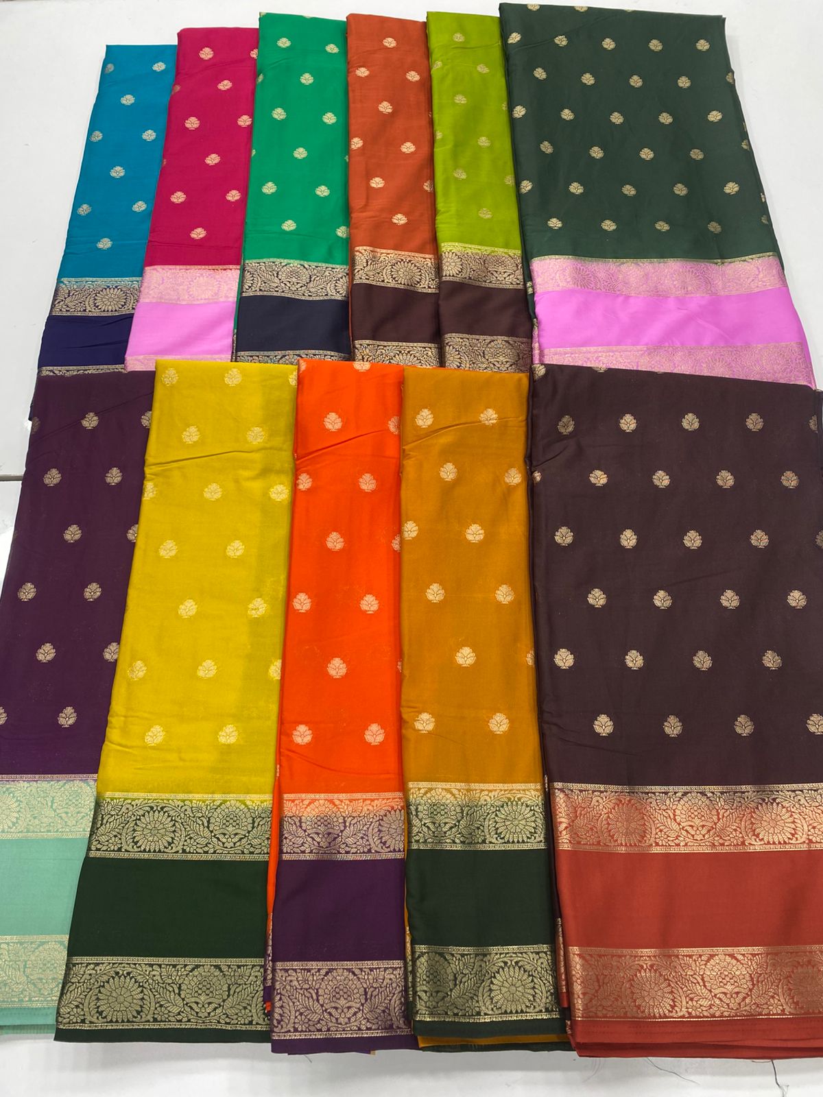 Mysore Crepe Butta Saree(3230B)