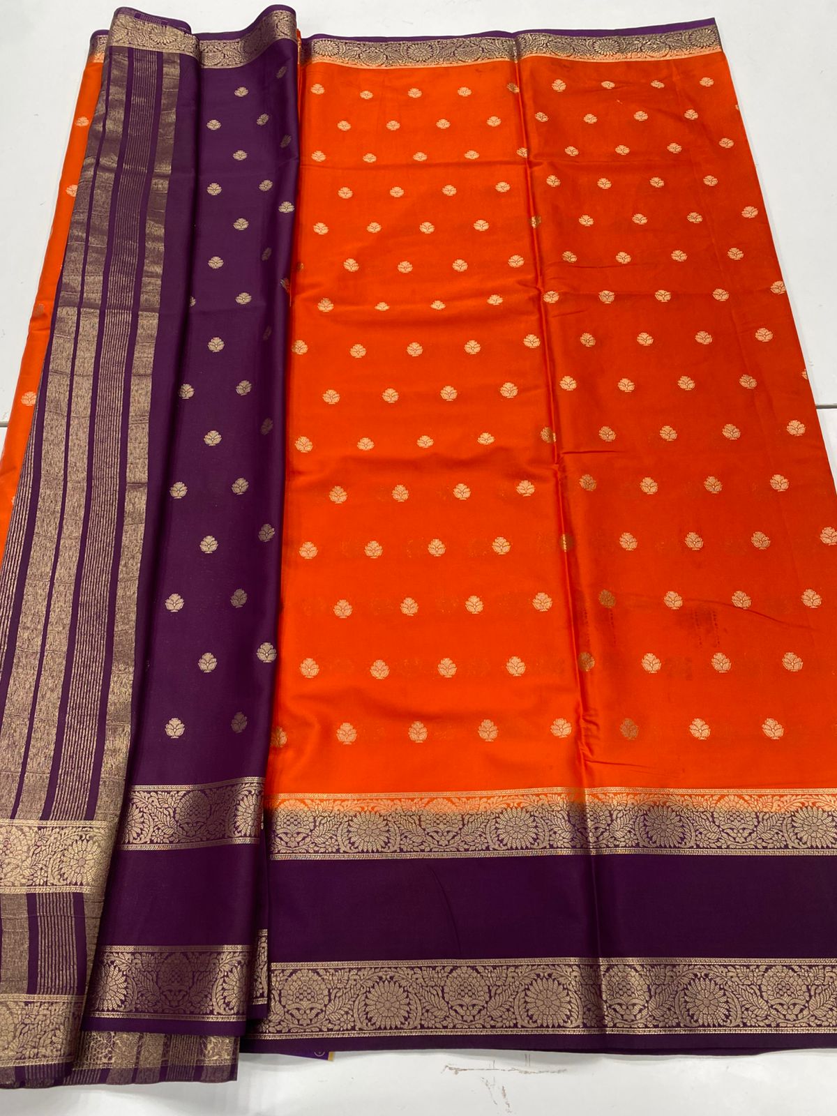 Mysore Crepe Butta Saree(3230B)