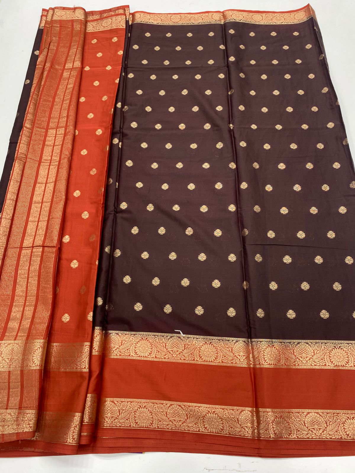 Mysore Crepe Butta Saree(3230B)