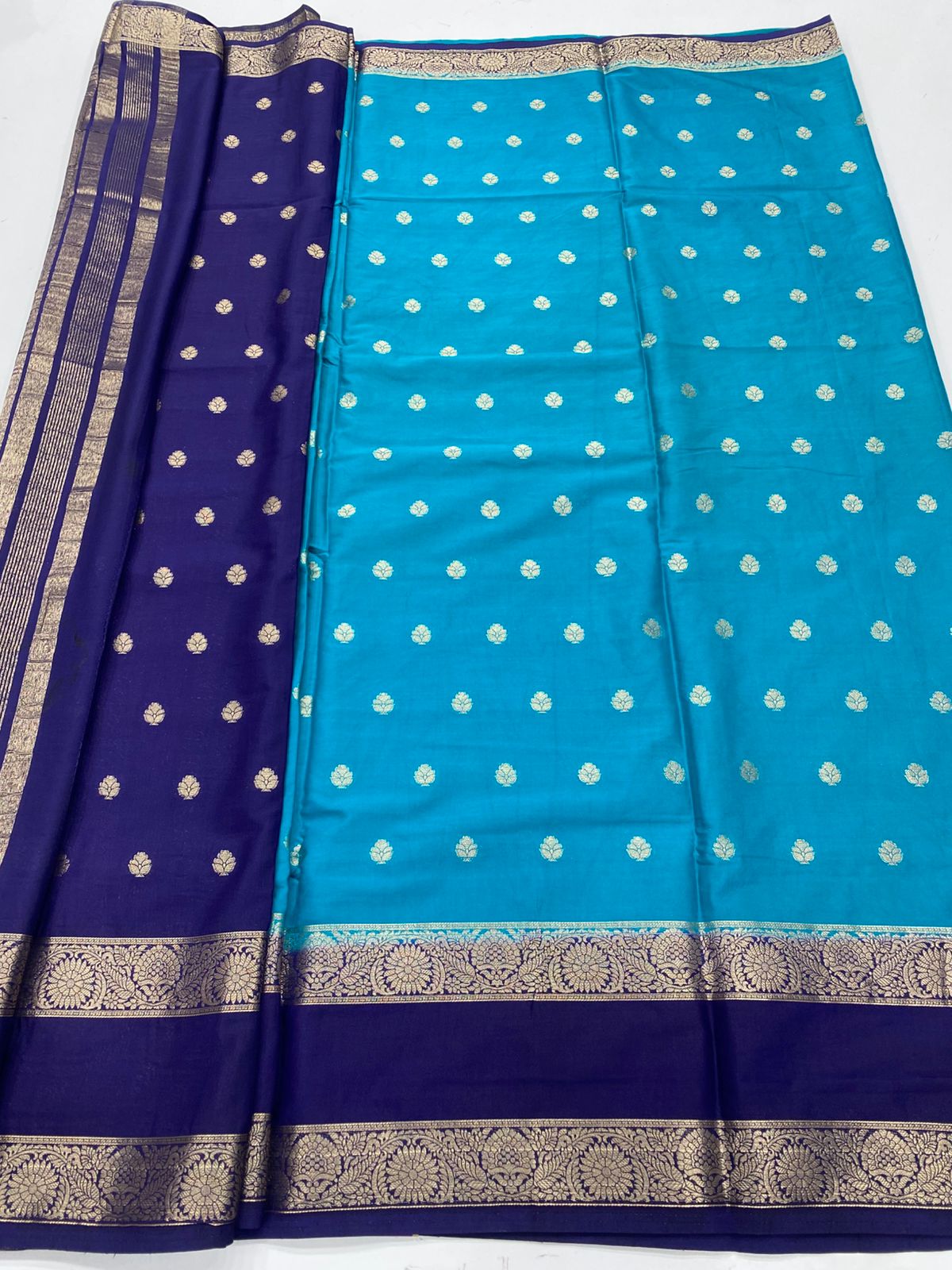 Mysore Crepe Butta Saree(3230B)