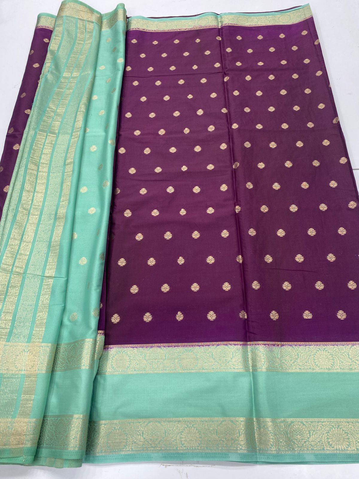 Mysore Crepe Butta Saree(3230B)