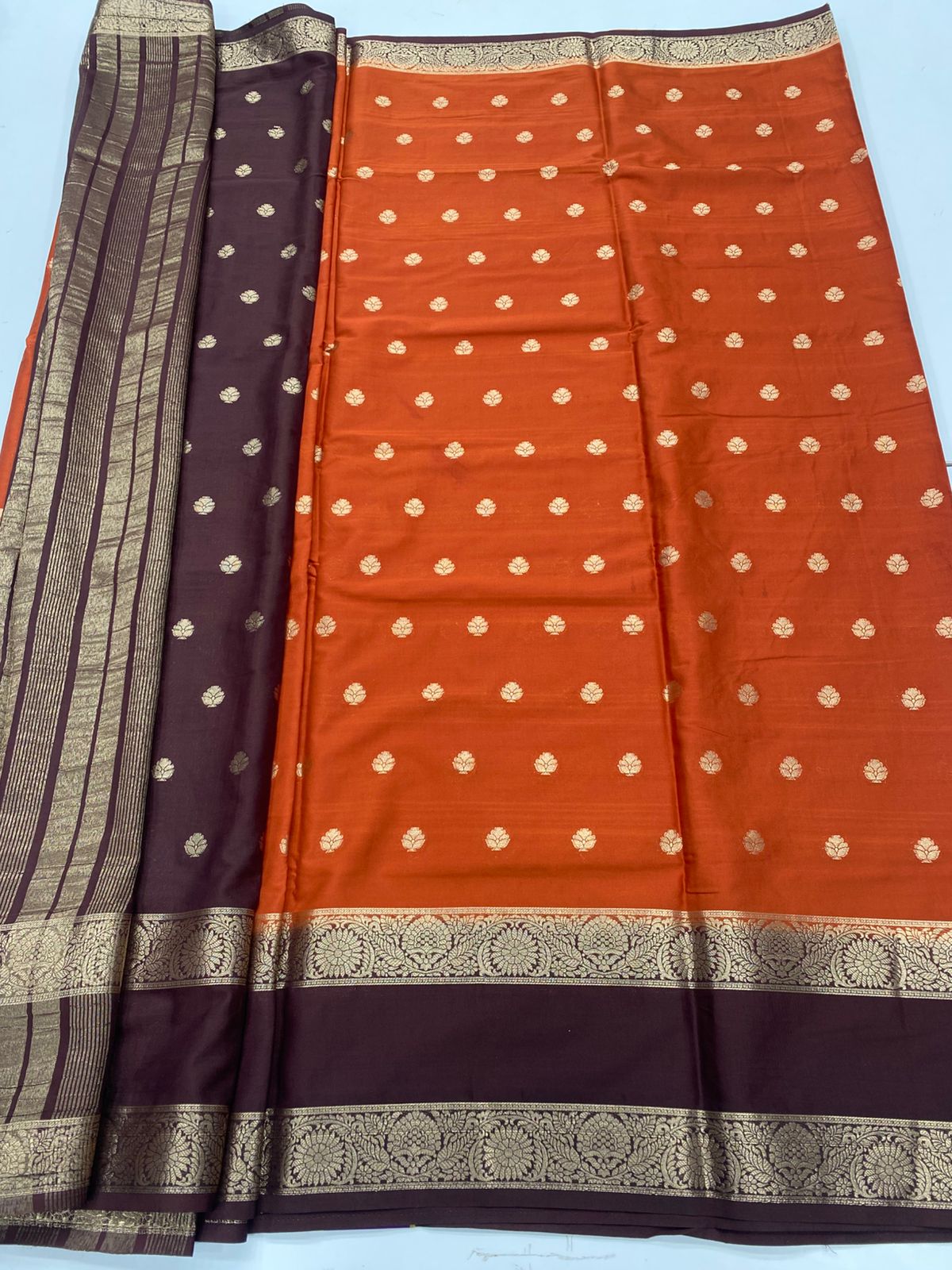 Mysore Crepe Butta Saree(3230B)