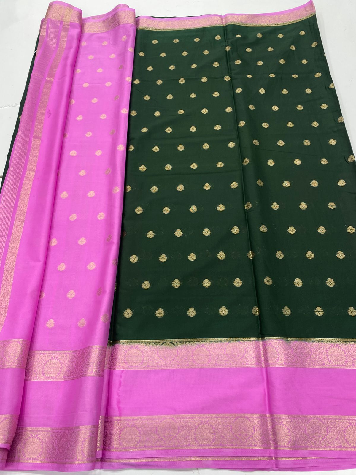 Mysore Crepe Butta Saree(3230B)