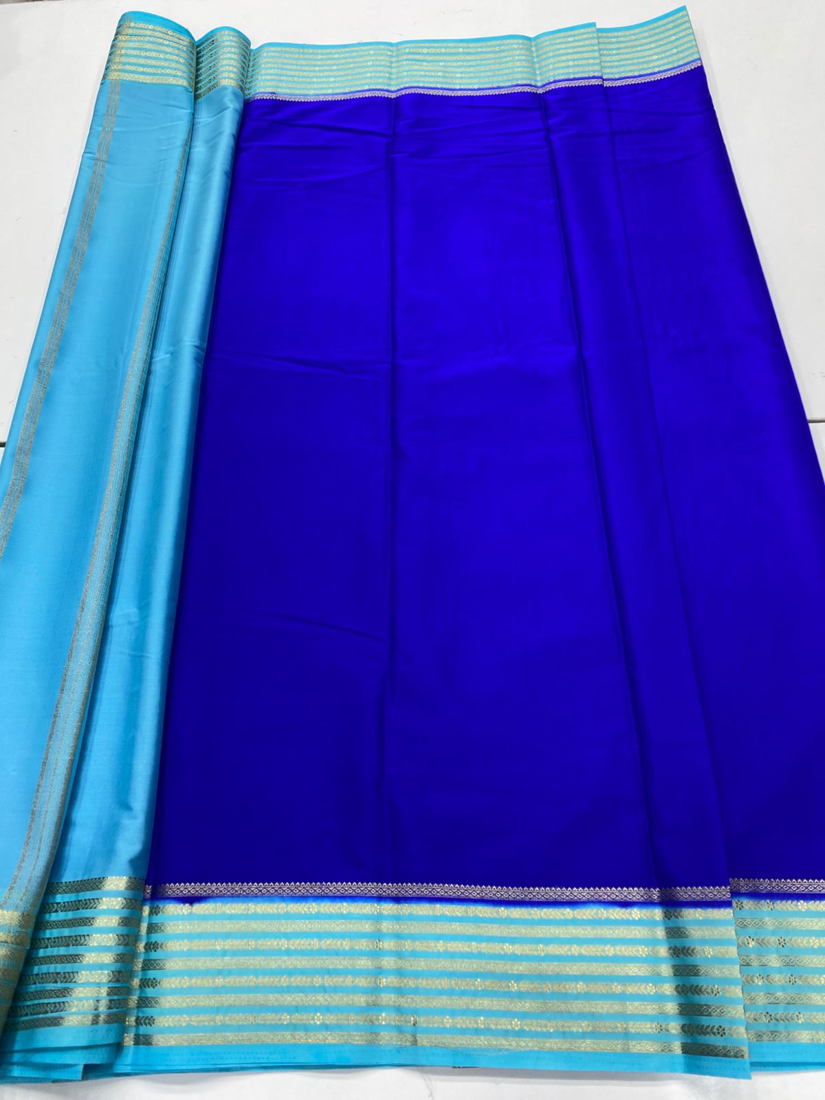 Mysore Crepe Zari Border Saree(3232A)