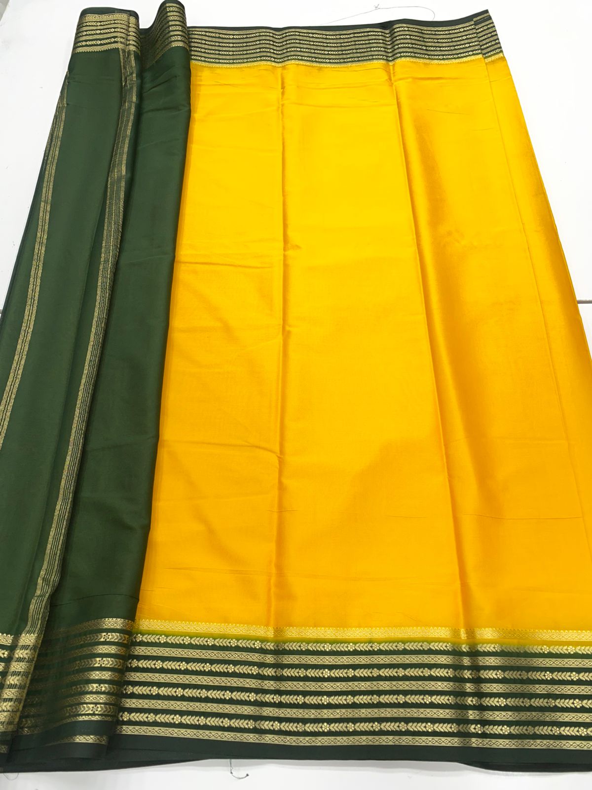 Mysore Crepe Zari Border Saree(3232A)