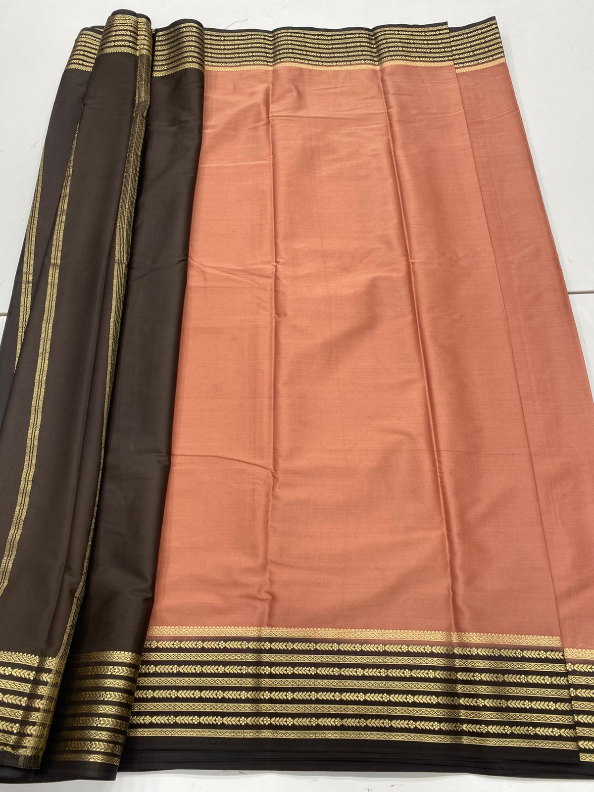 Mysore Crepe Zari Border Saree(3232A)