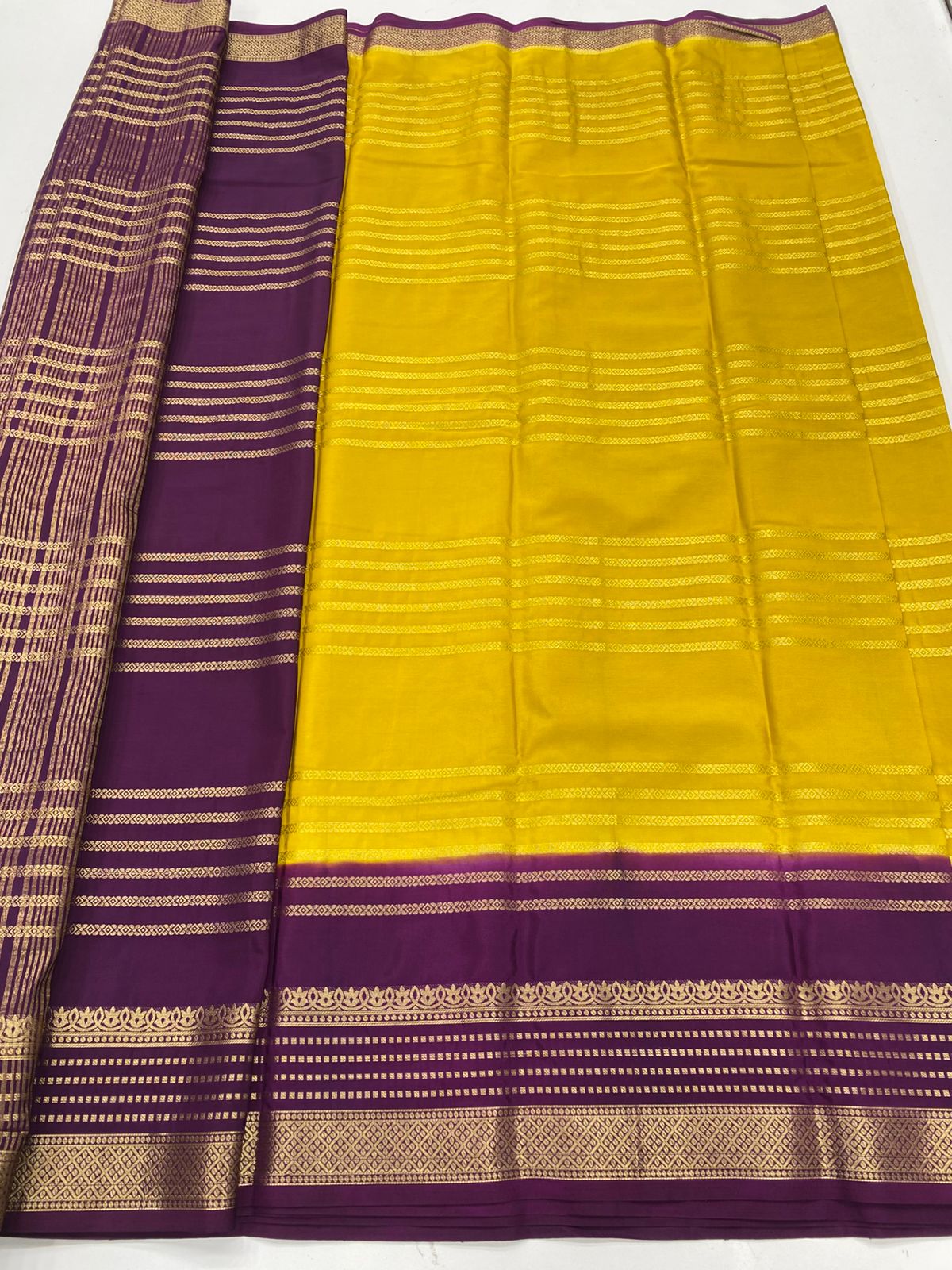 Mysore Crepe Mysore Lines Saree(3226)