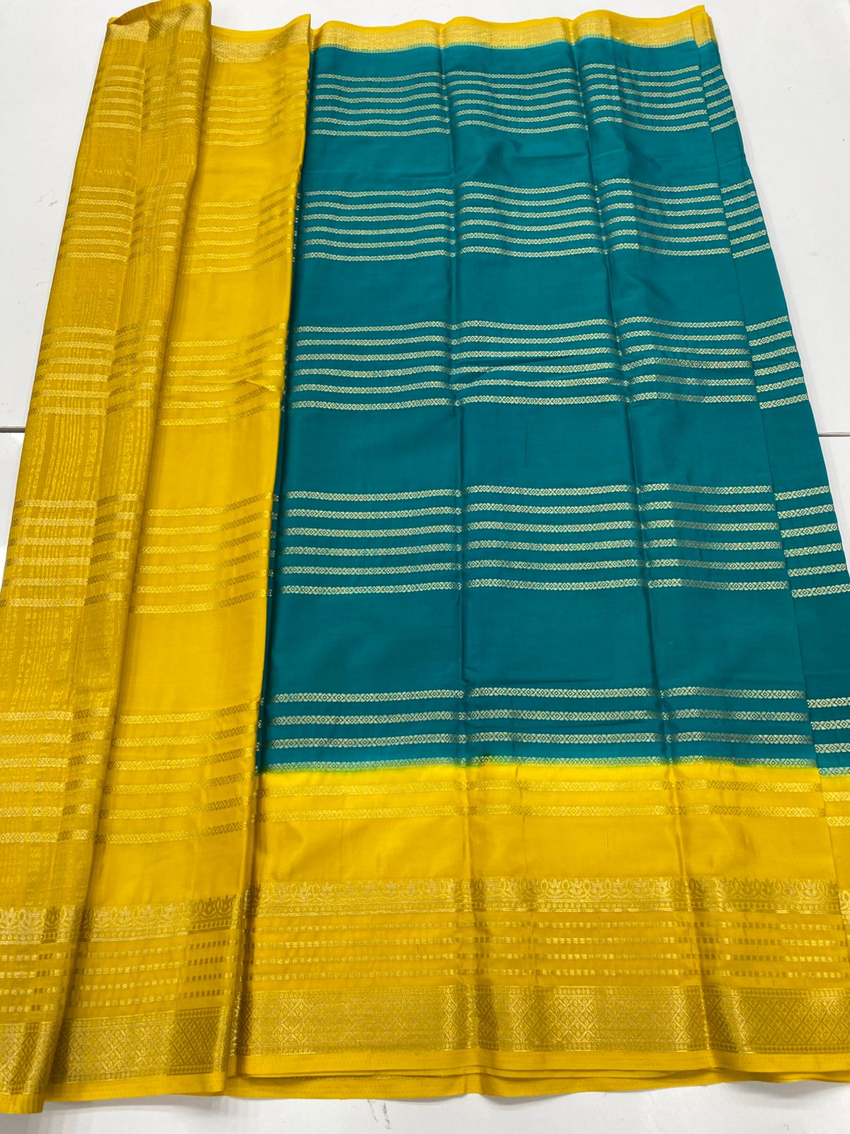 Mysore Crepe Mysore Lines Saree(3226)