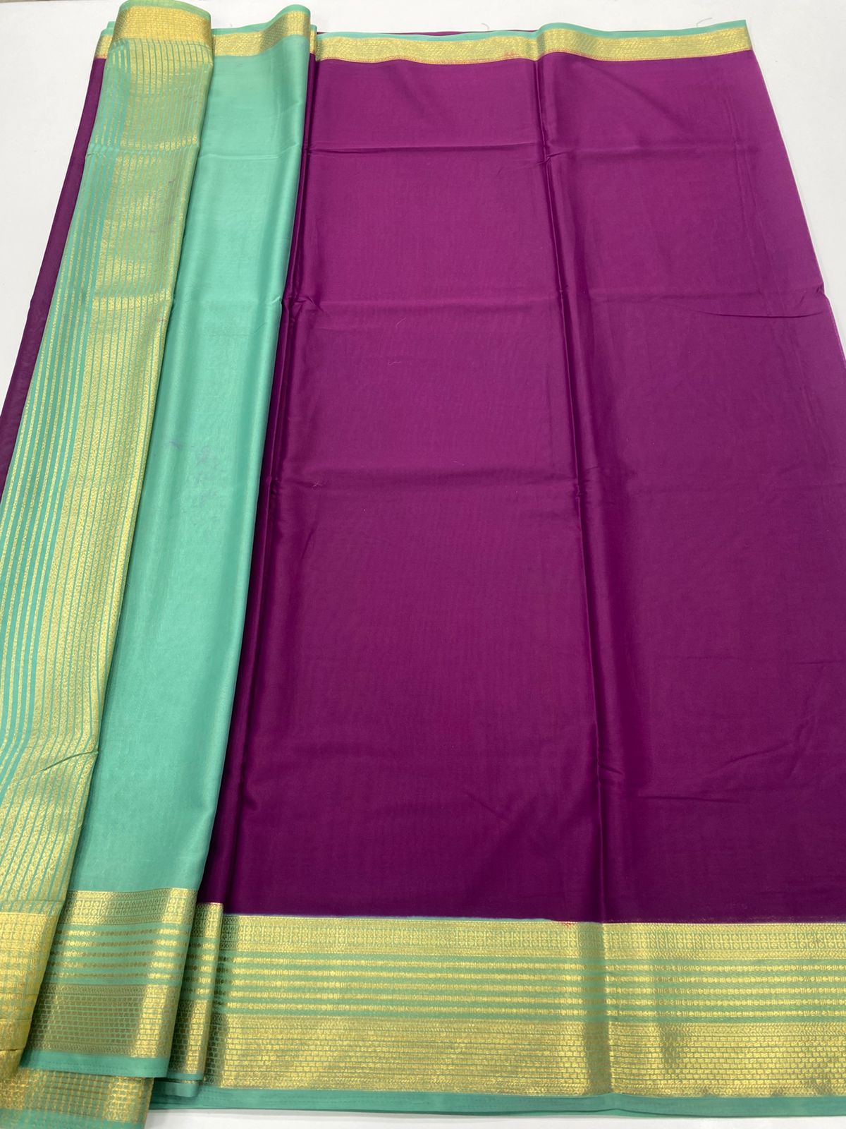 Mysore Crepe Zari Border Saree(3233A)