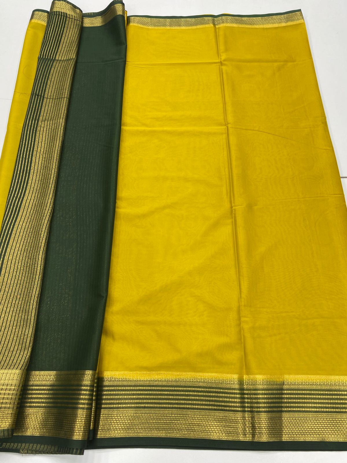Mysore Crepe Zari Border Saree(3233A)