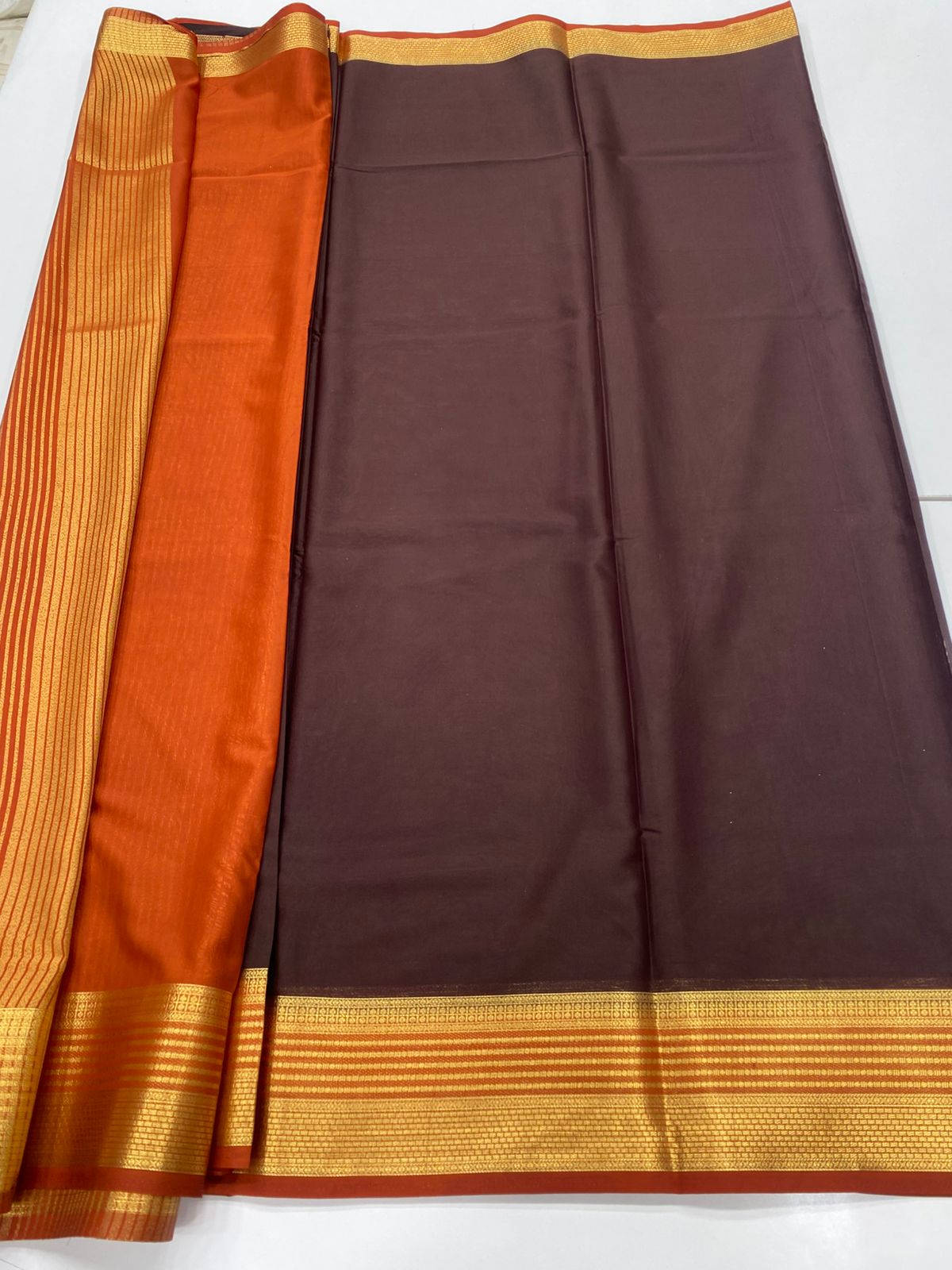 Mysore Crepe Zari Border Saree(3233A)