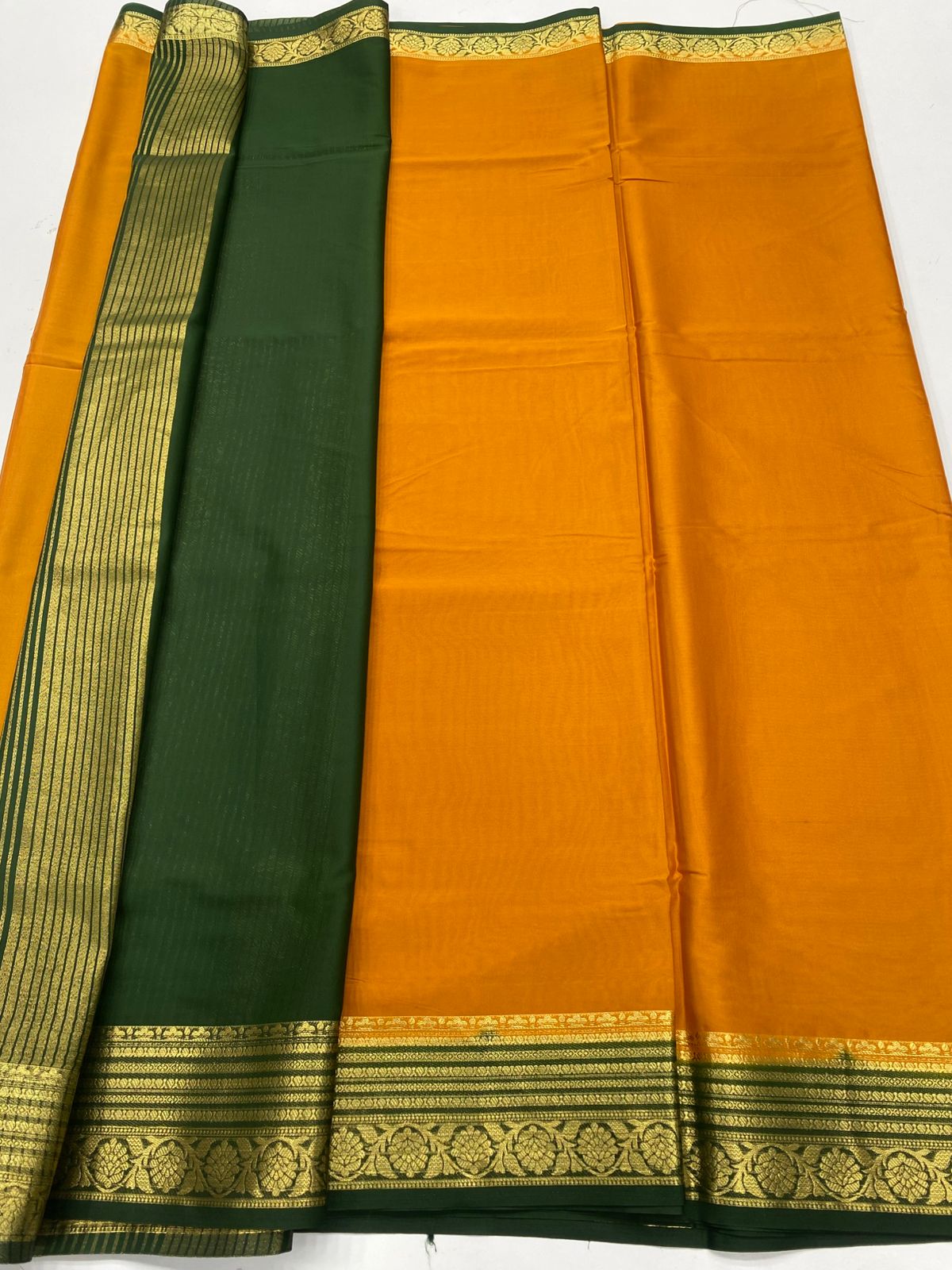 Mysore Crepe Zari Border Saree(3233B)