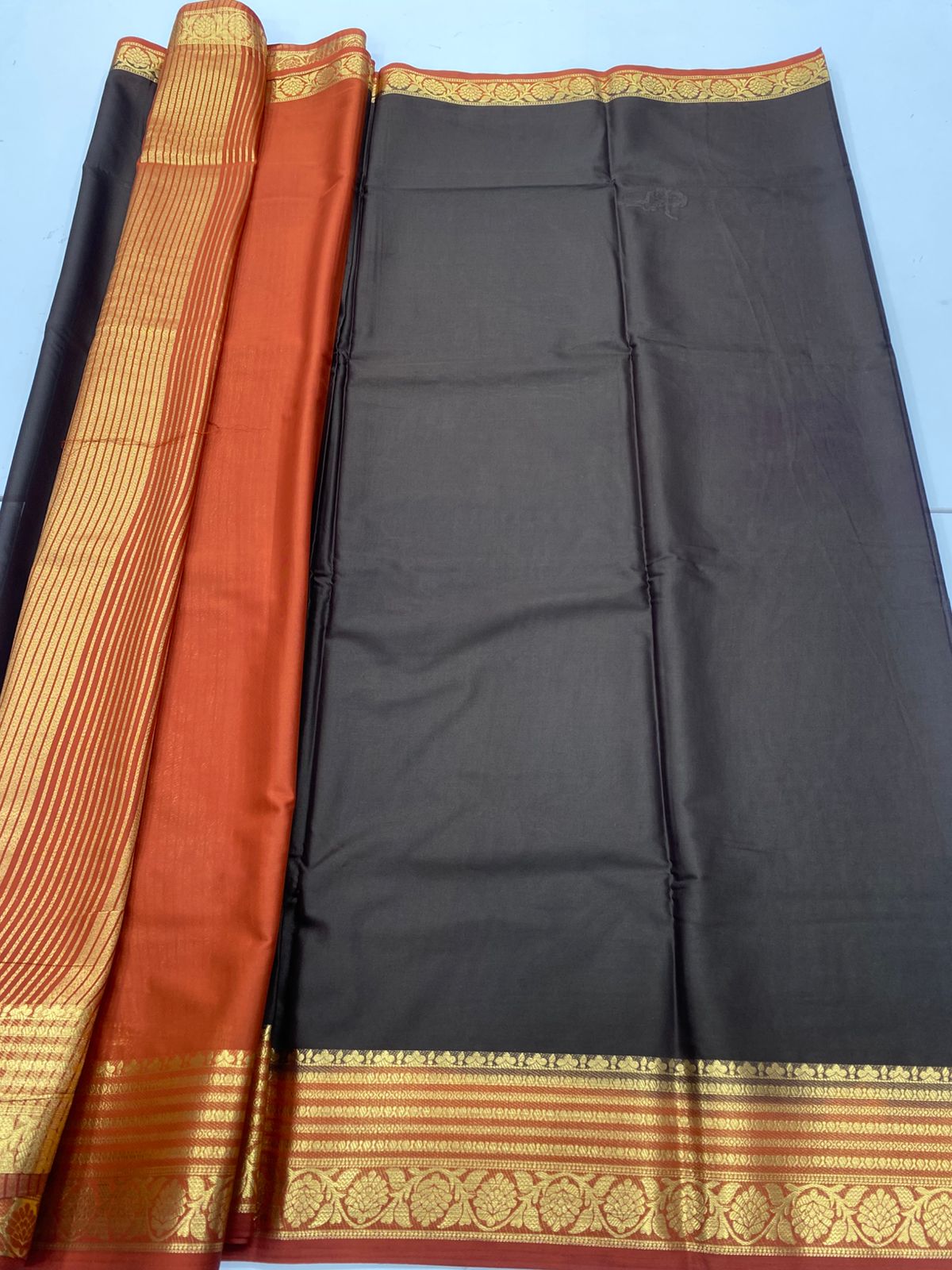 Mysore Crepe Zari Border Saree(3233B)