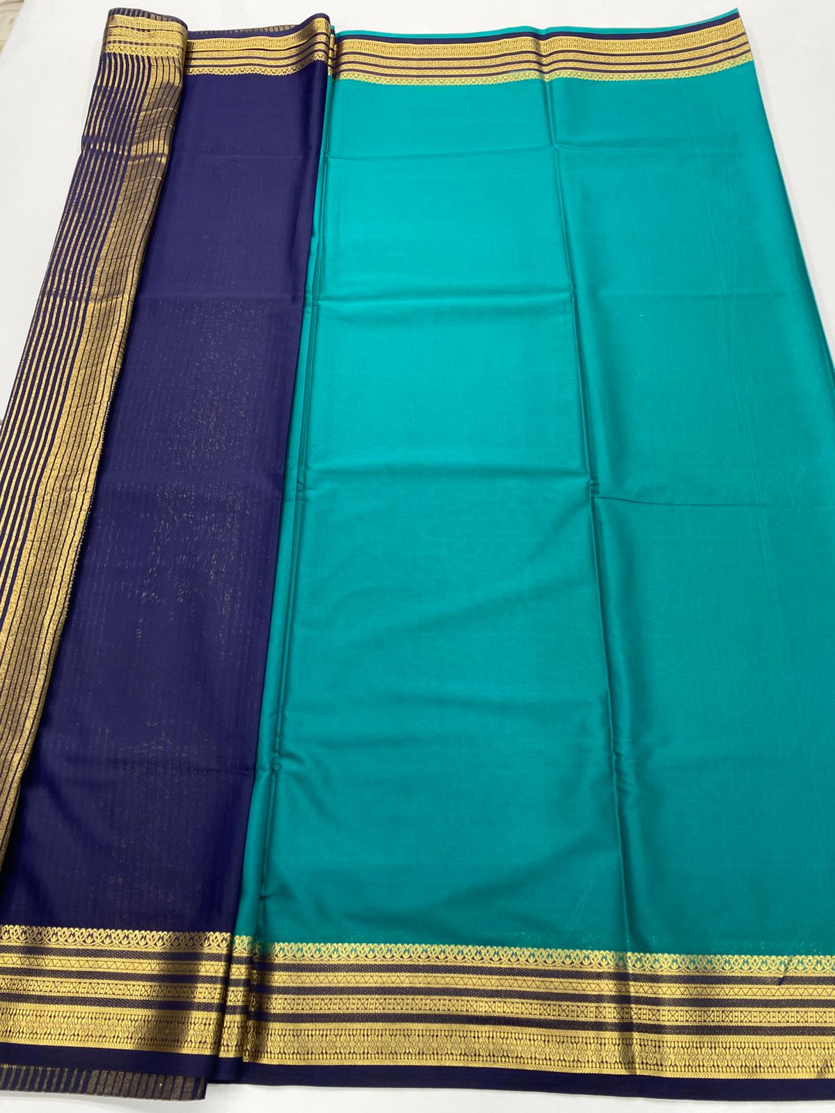 Mysore Crepe Zari Border Saree(3233C)