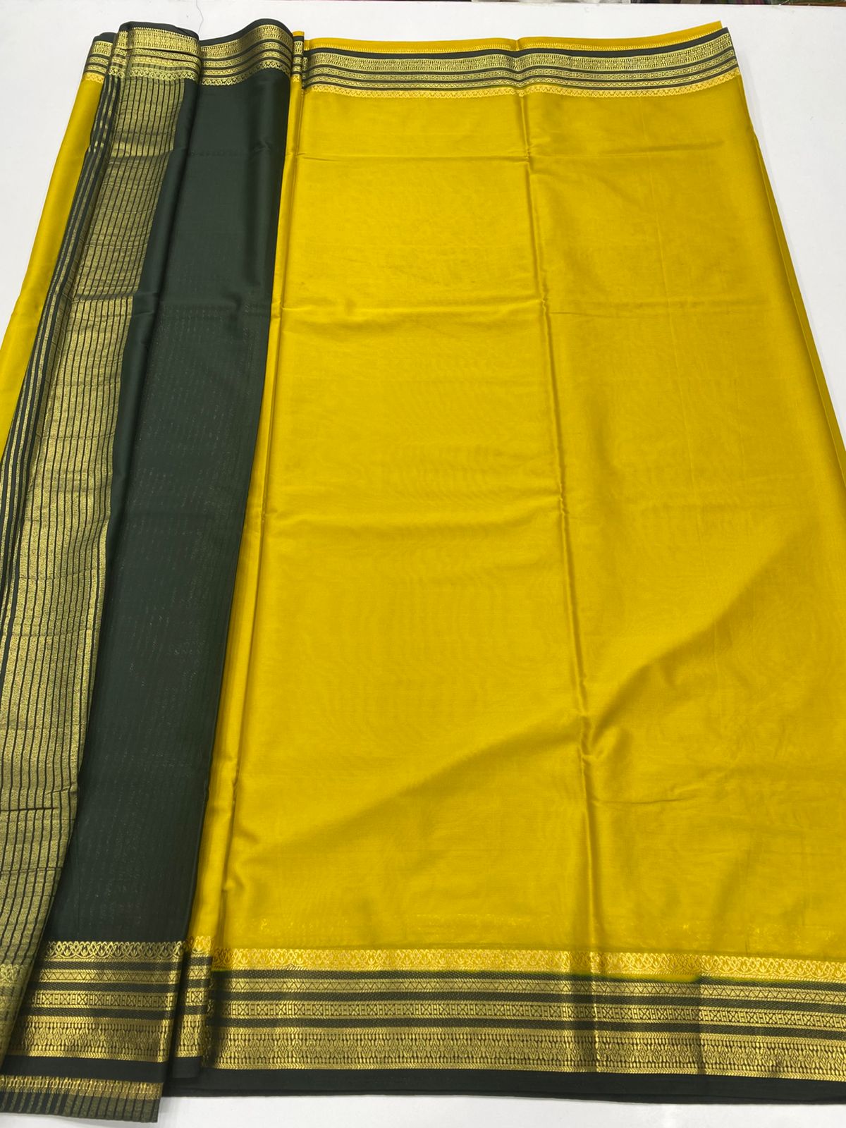 Mysore Crepe Zari Border Saree(3233C)
