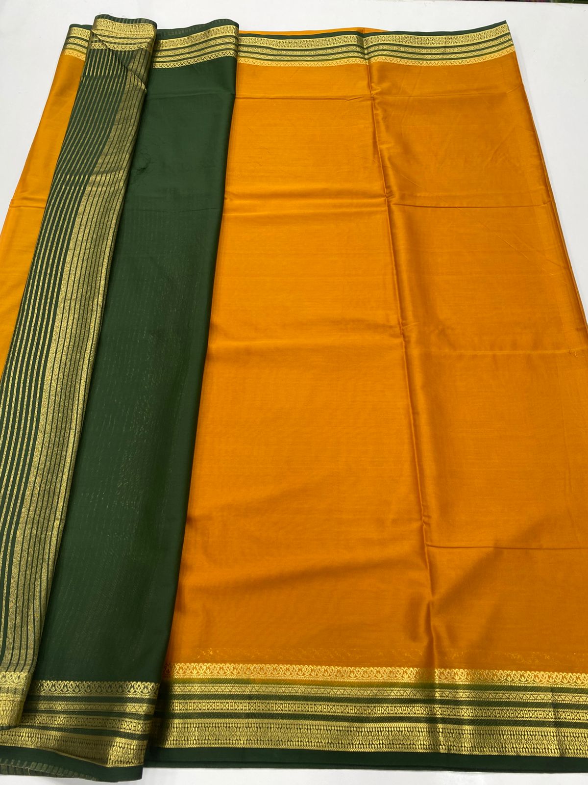 Mysore Crepe Zari Border Saree(3233C)