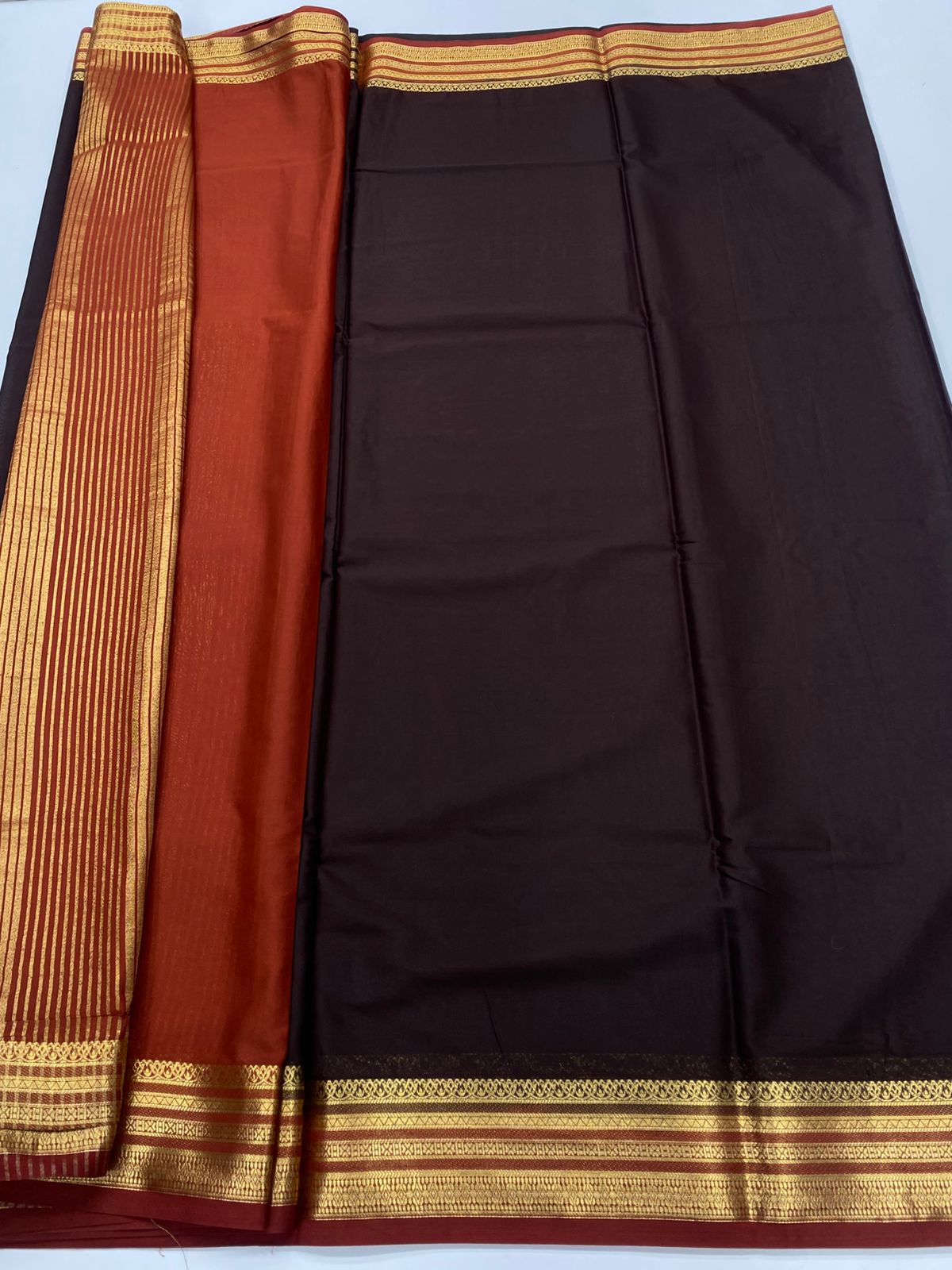 Mysore Crepe Zari Border Saree(3233C)