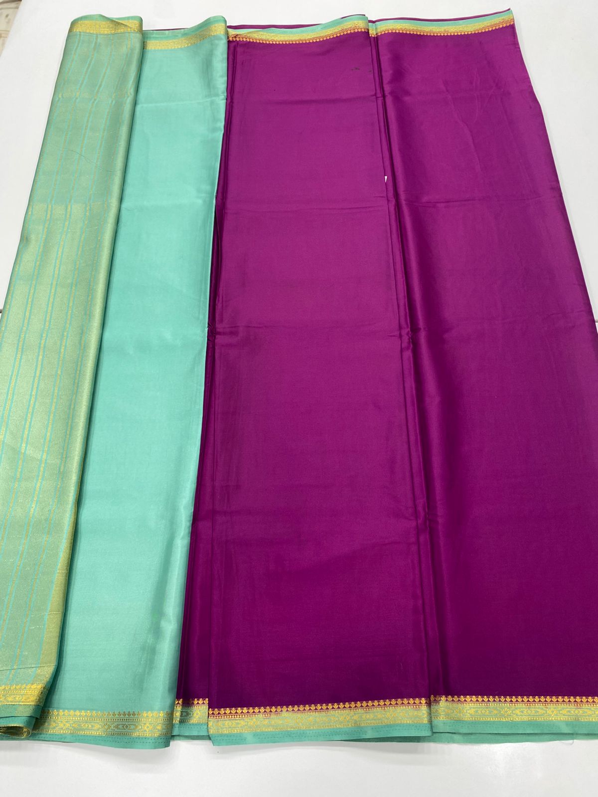 Mysore Crepe Zari Border Saree(3234A)