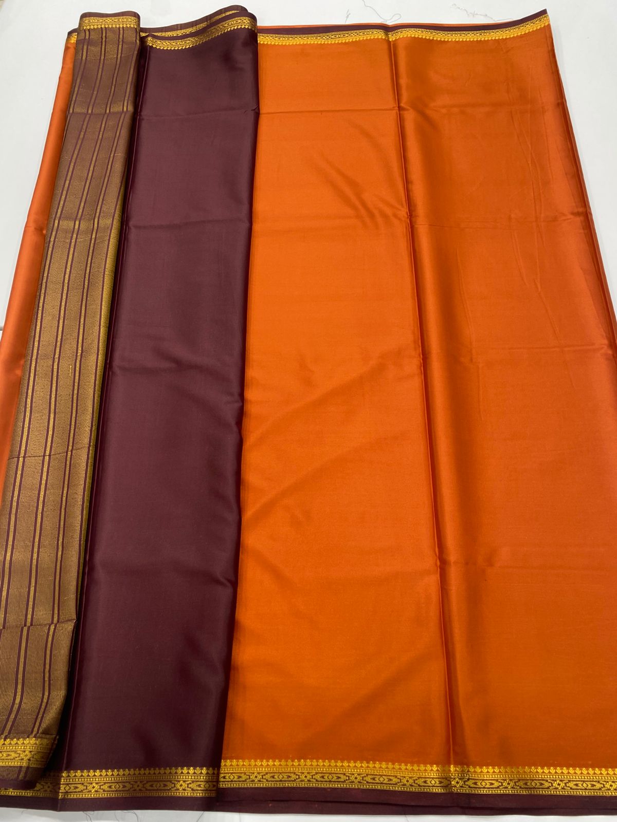 Mysore Crepe Zari Border Saree(3234A)