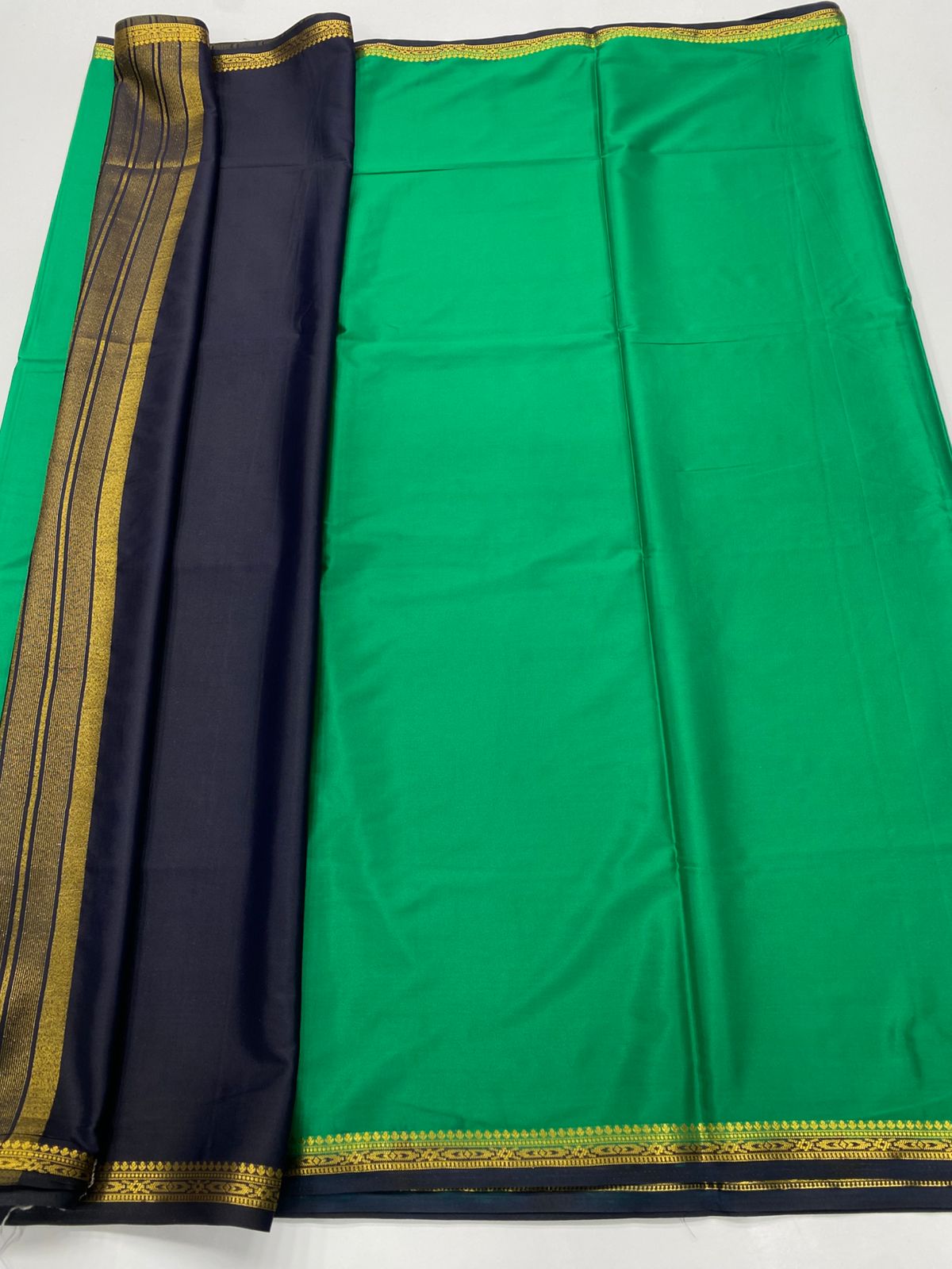 Mysore Crepe Zari Border Saree(3234A)