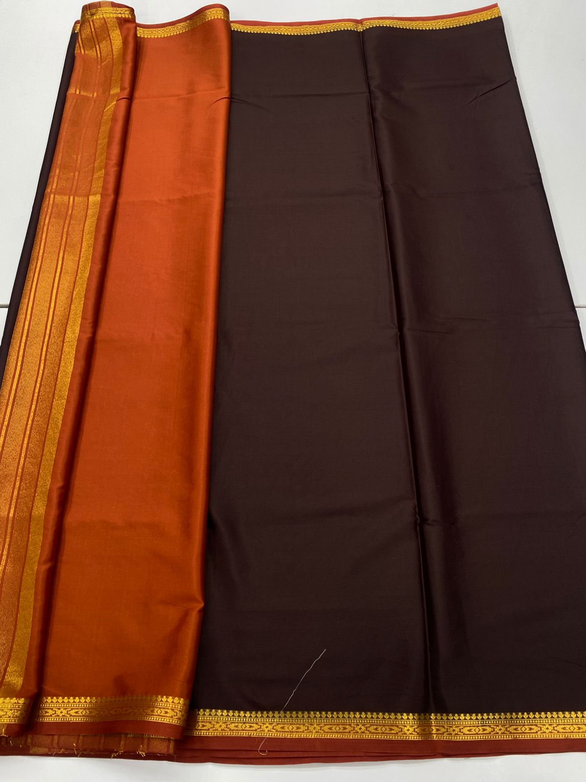 Mysore Crepe Zari Border Saree(3234A)