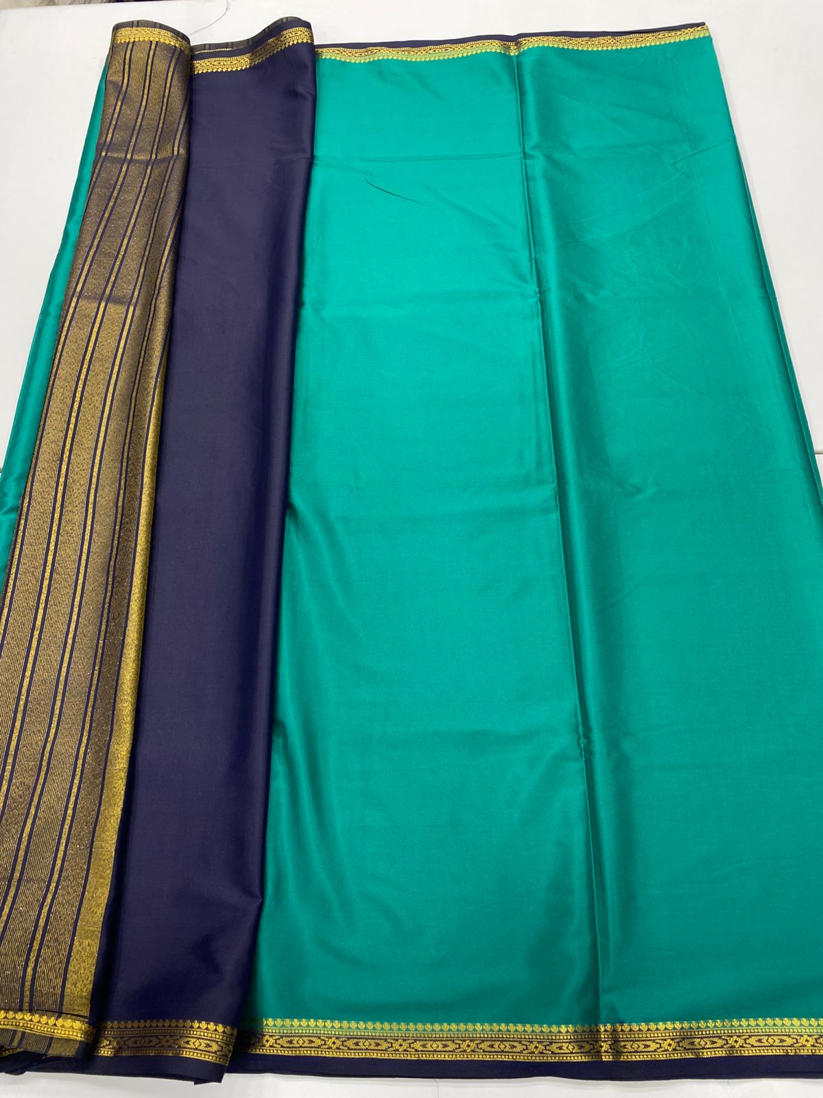 Mysore Crepe Zari Border Saree(3234A)