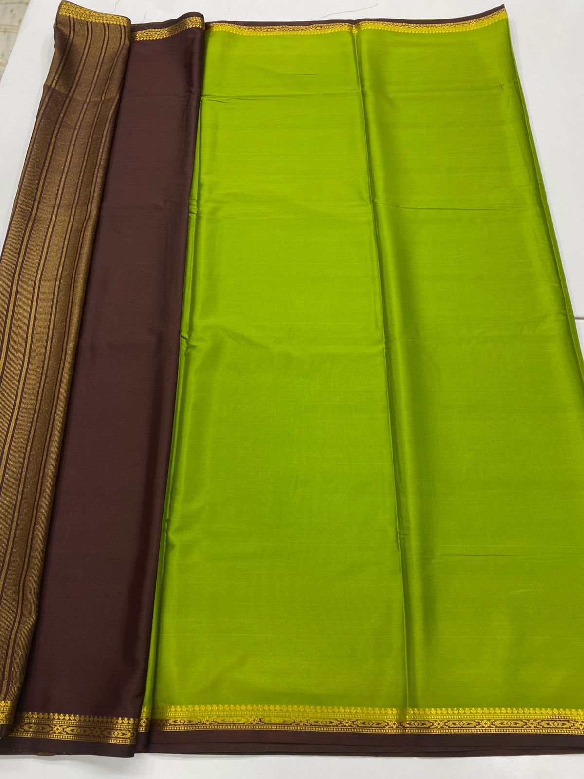 Mysore Crepe Zari Border Saree(3234A)