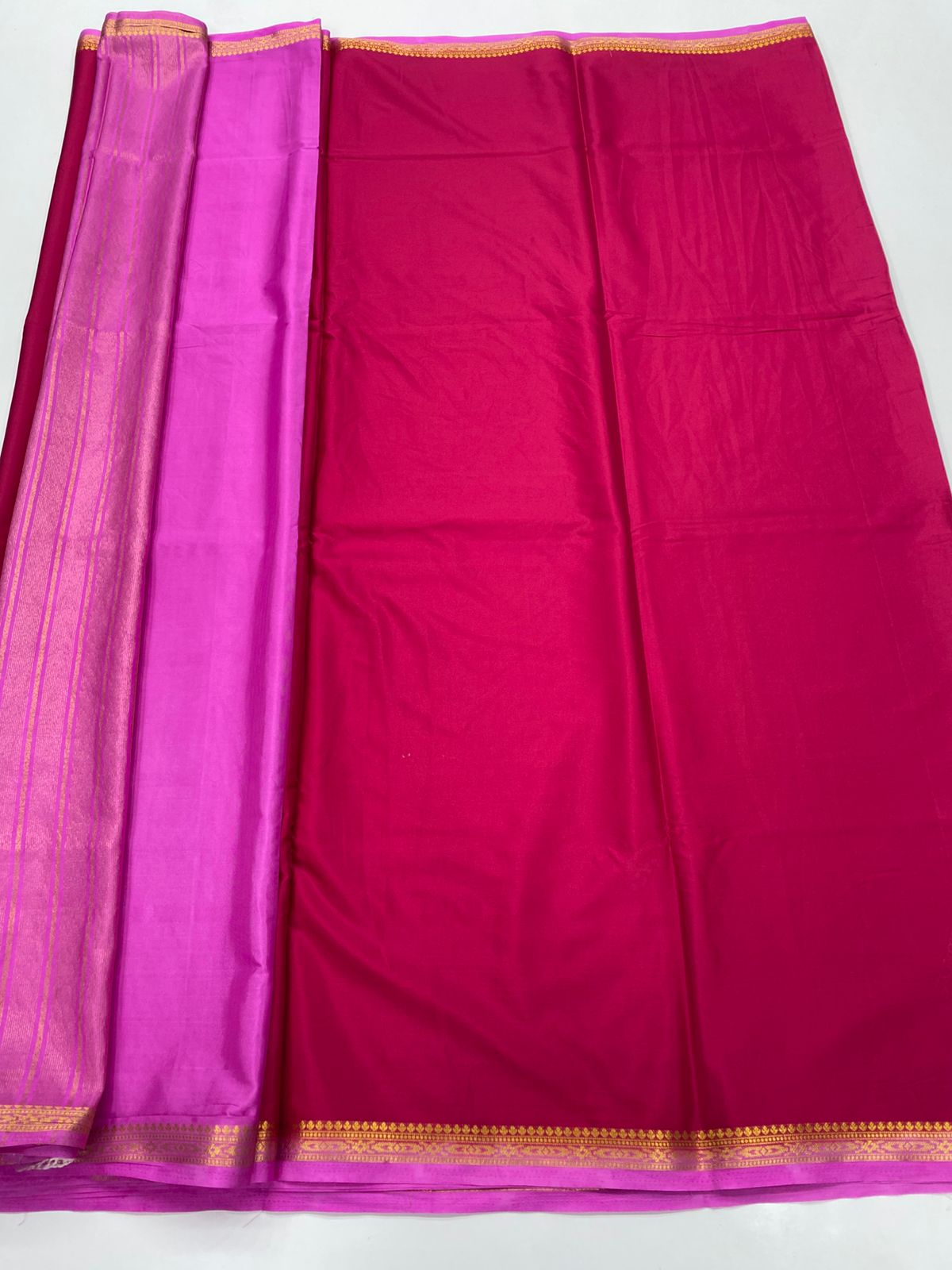 Mysore Crepe Zari Border Saree(3234A)