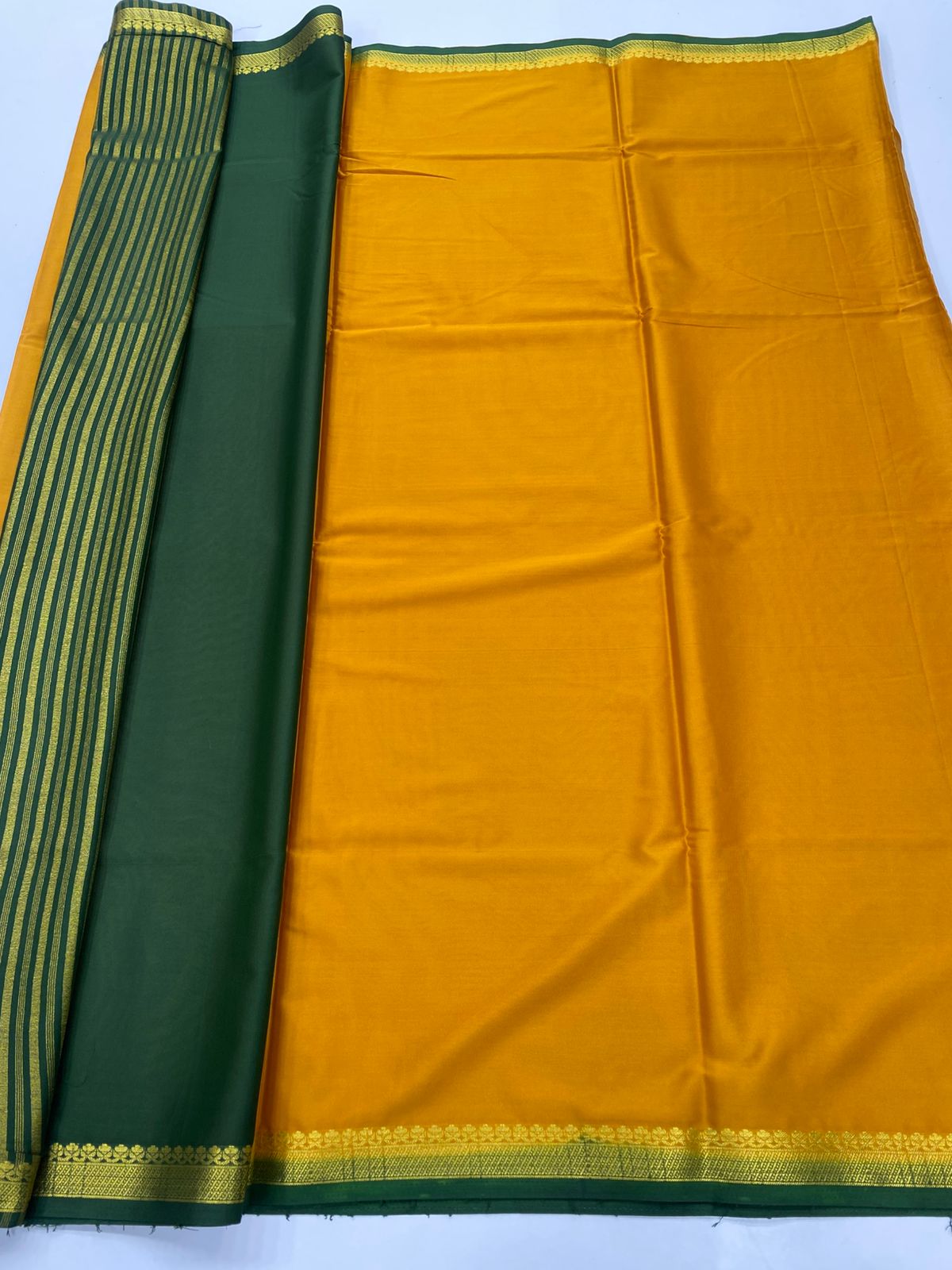 Mysore Crepe Zari Border Saree(3234B)