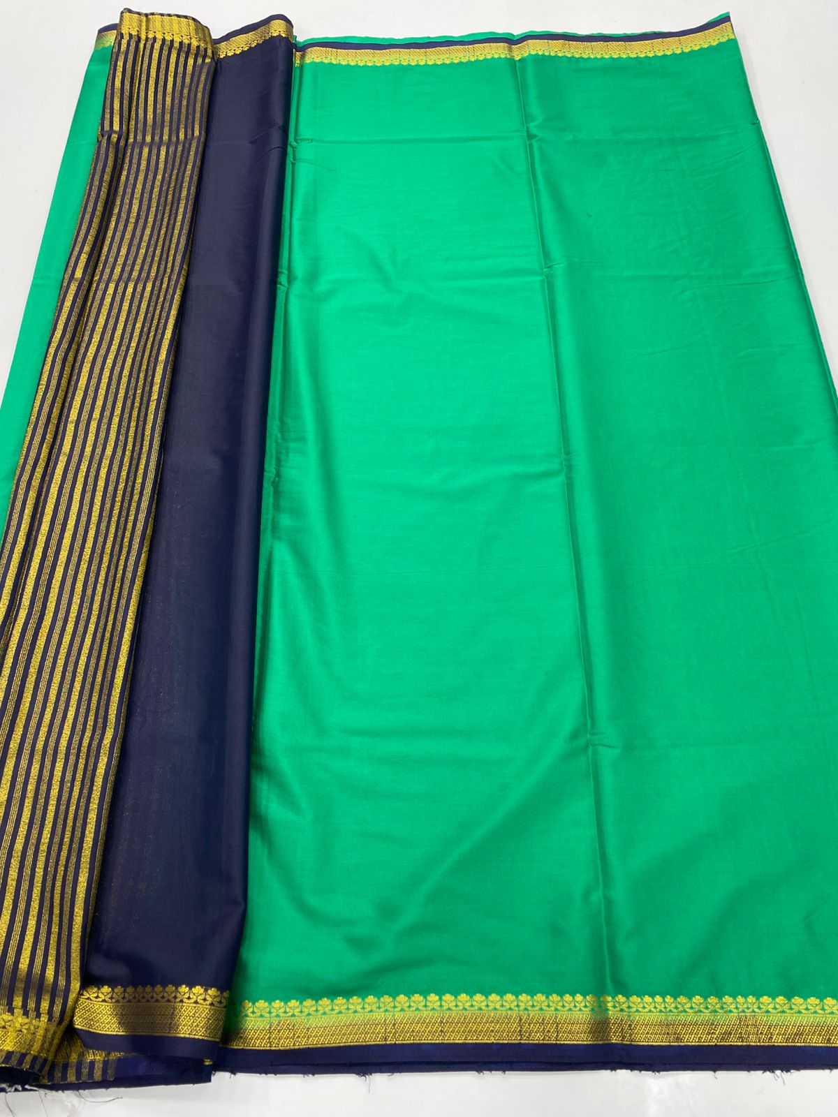 Mysore Crepe Zari Border Saree(3234B)