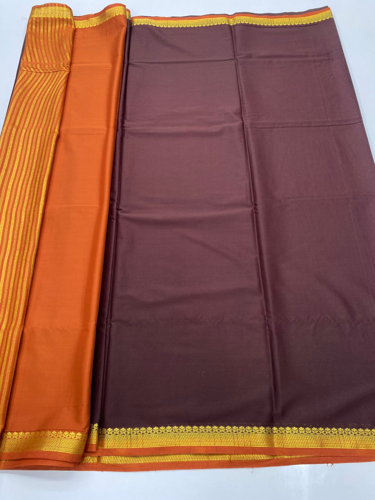 Mysore Crepe Zari Border Saree(3234B)