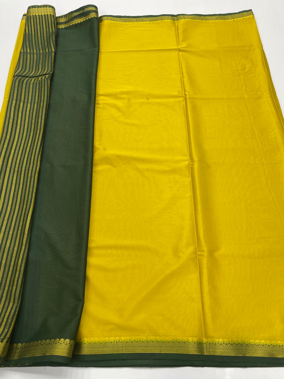 Mysore Crepe Zari Border Saree(3234B)