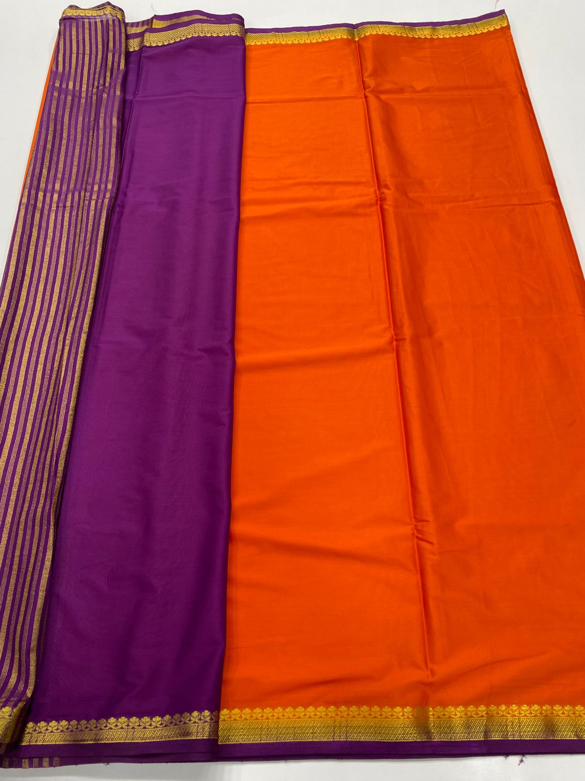 Mysore Crepe Zari Border Saree(3234B)