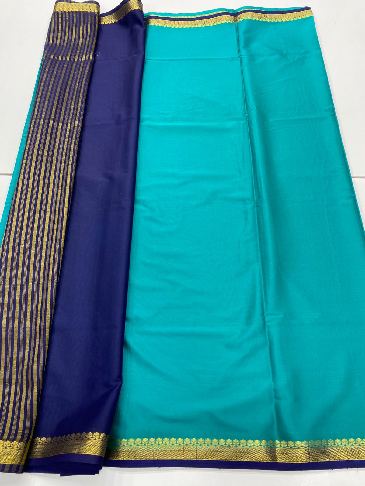 Mysore Crepe Zari Border Saree(3234B)