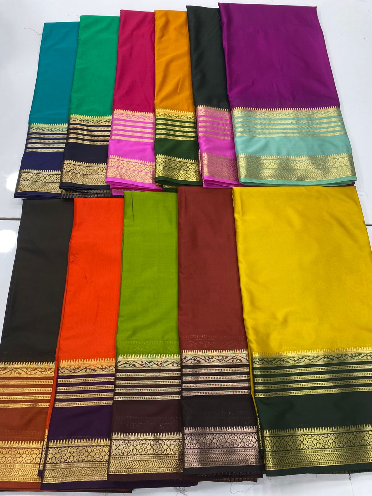 Mysore Crepe Zari Border Saree(3233D)