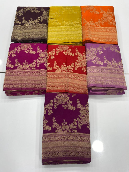 Khaddi Georgette Saree ( 3236-R )