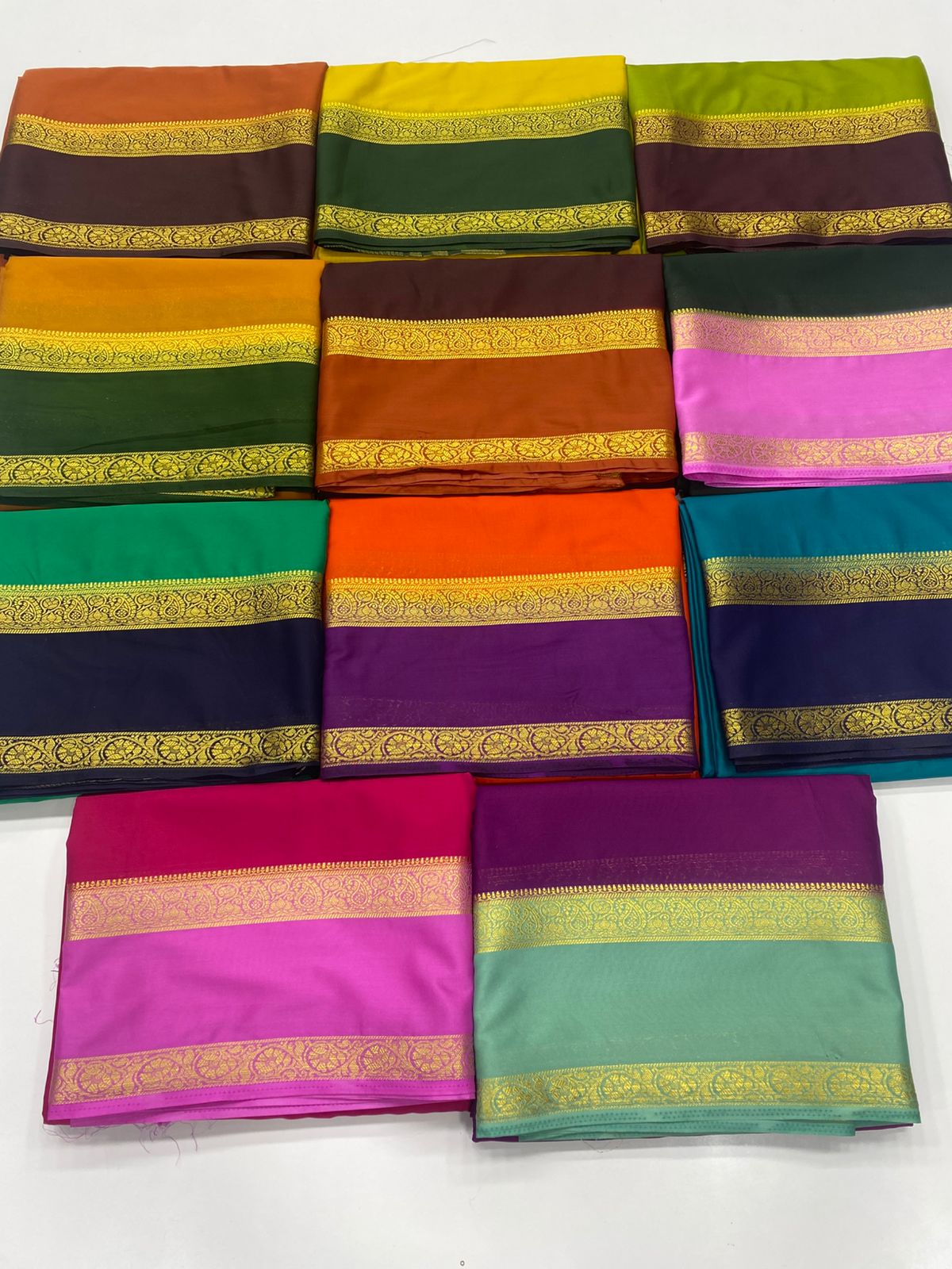 Mysore Crepe Zari Border Saree(3233G)