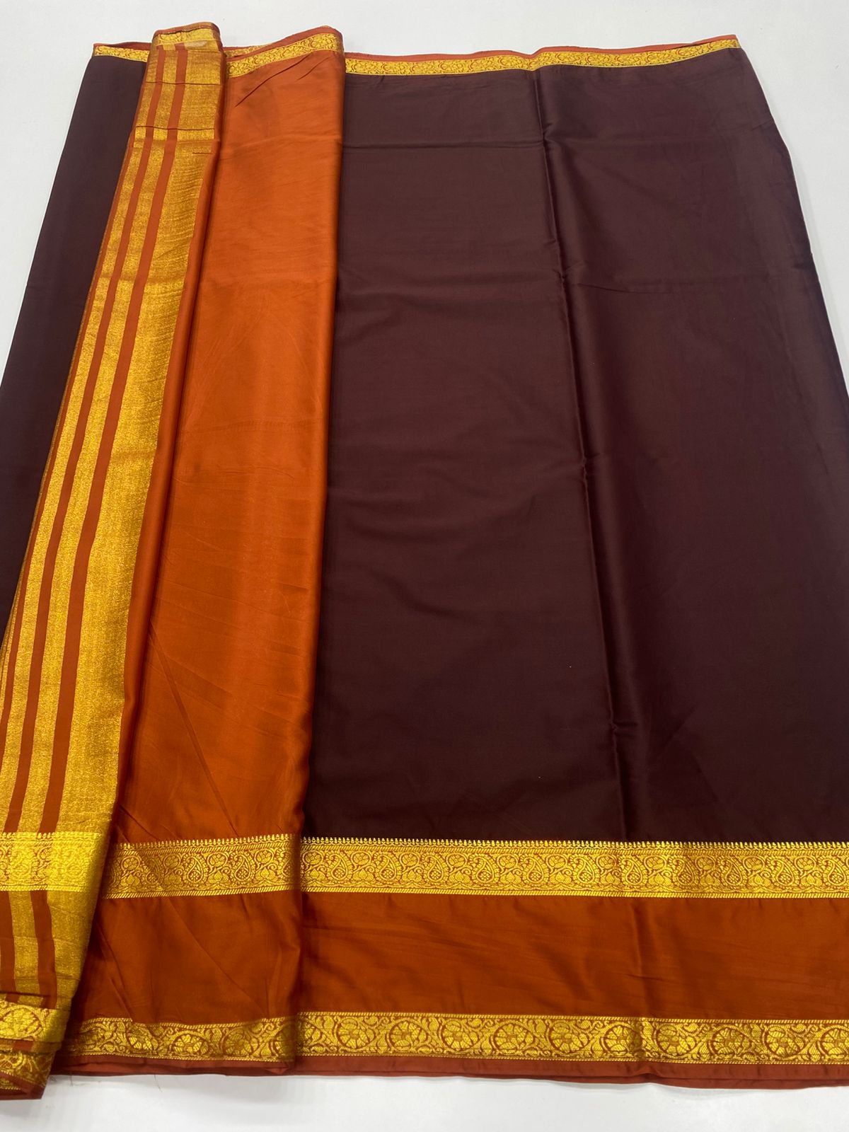 Mysore Crepe Zari Border Saree(3233G)