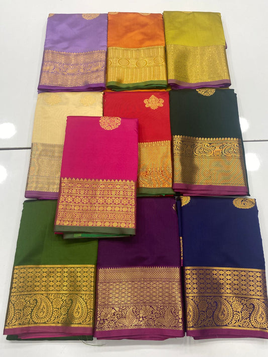 Semi Silk Butta Saree ( 3190B-R )