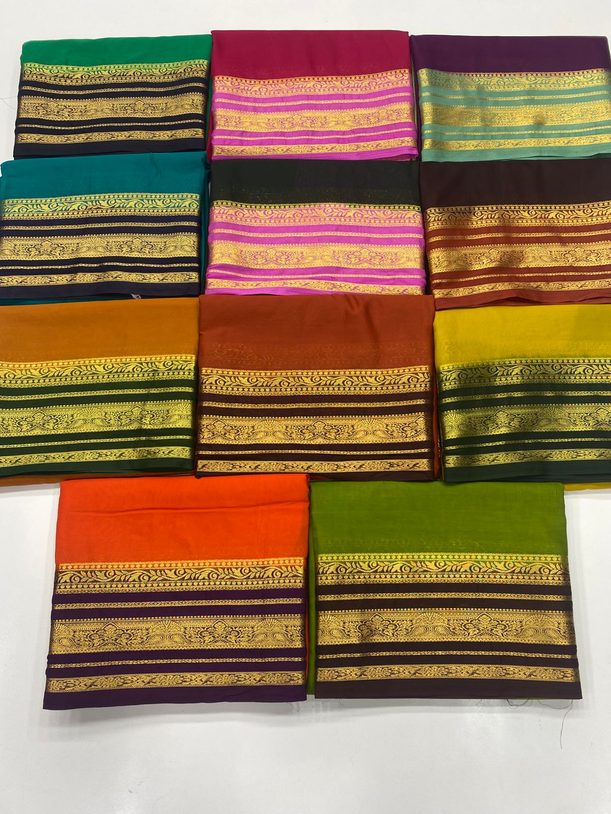 Mysore Crepe Zari Border Saree(3233F)