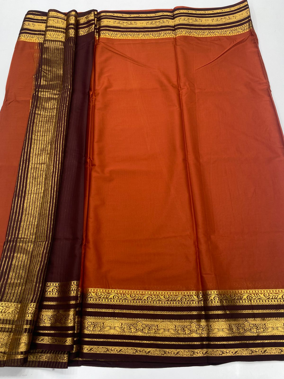 Mysore Crepe Zari Border Saree(3233F)