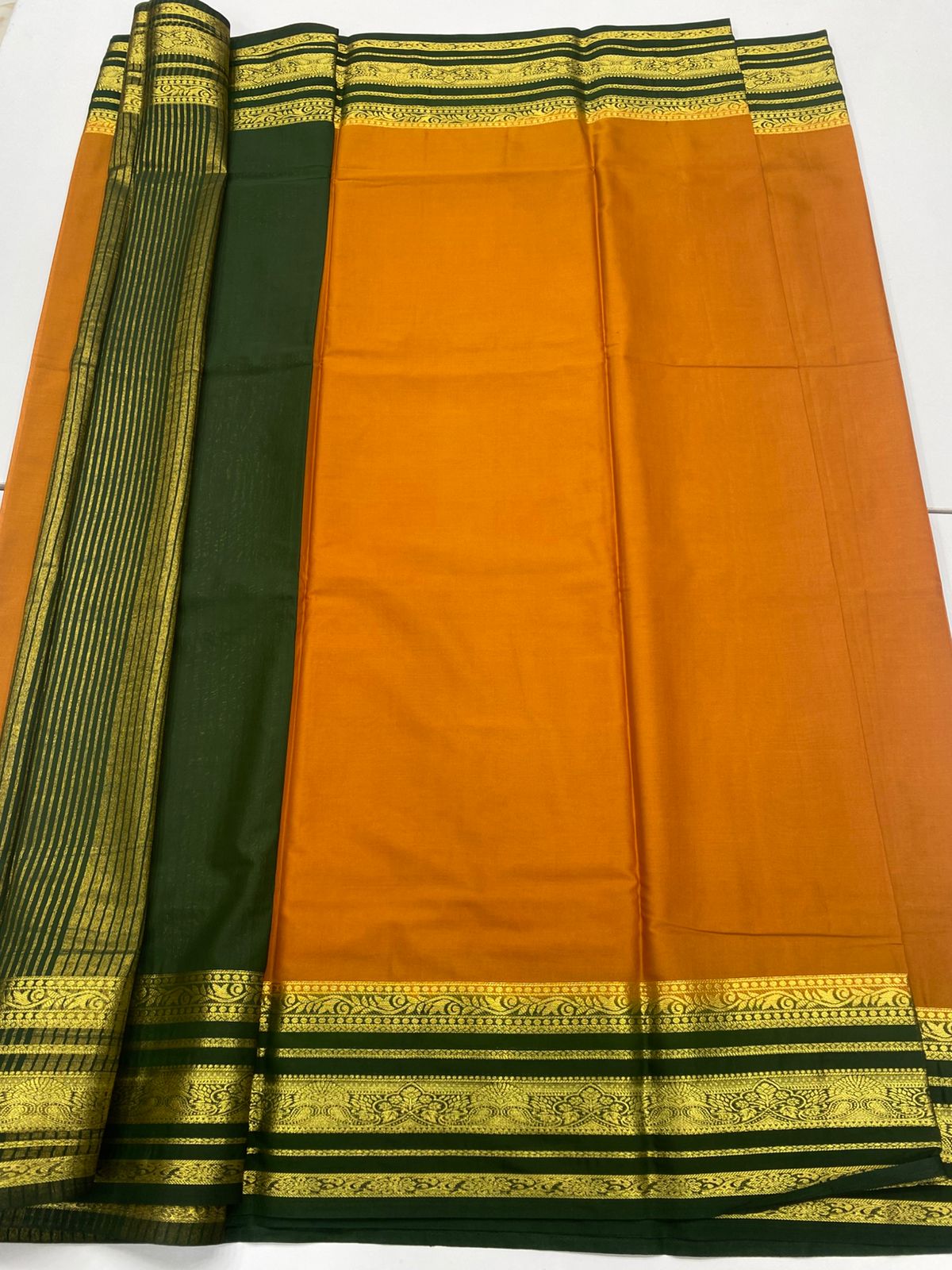 Mysore Crepe Zari Border Saree(3233F)