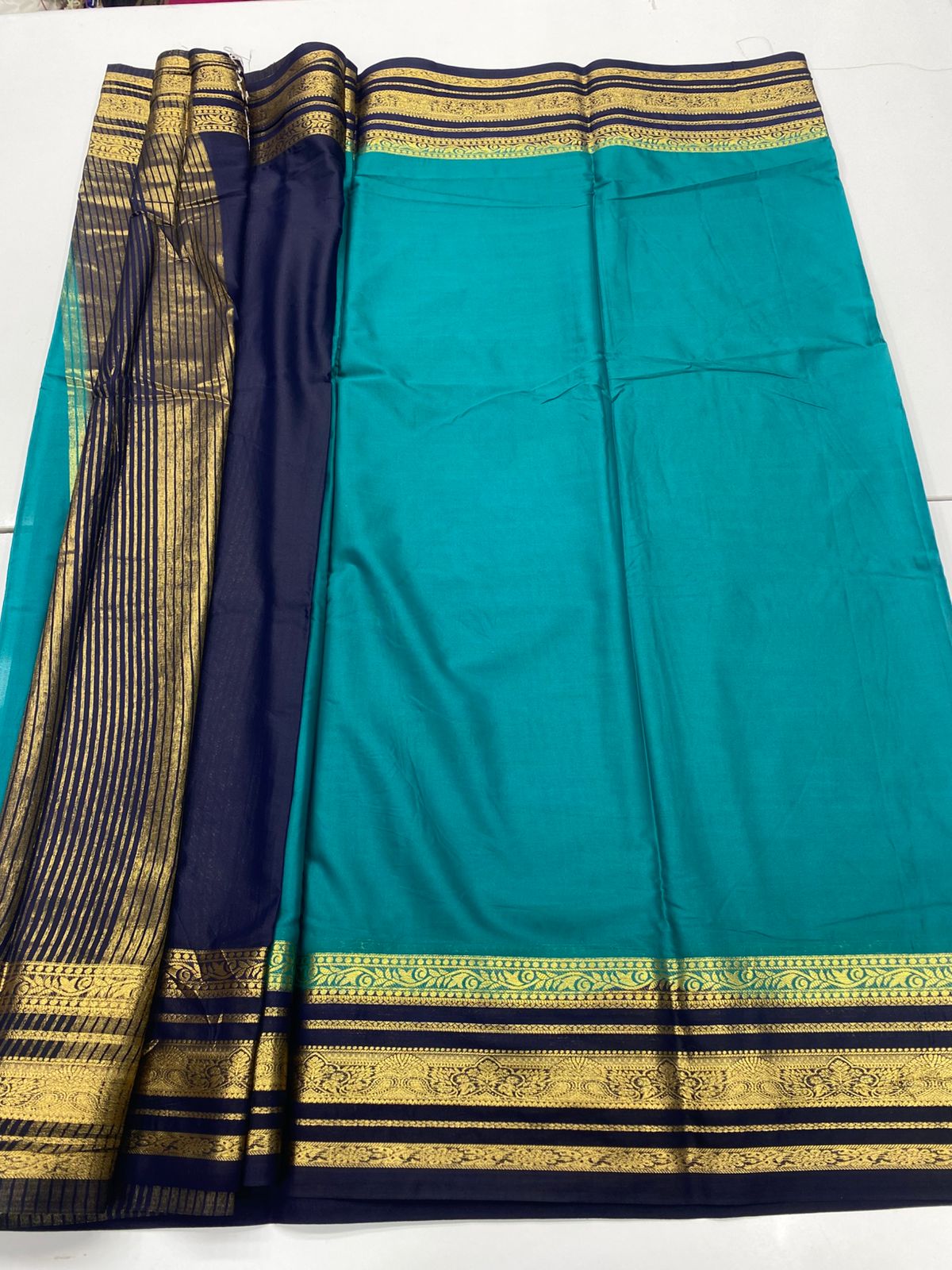 Mysore Crepe Zari Border Saree(3233F)