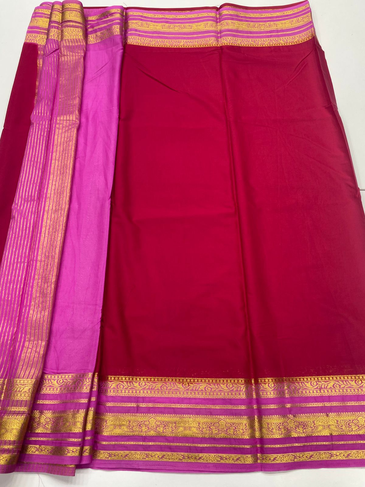 Mysore Crepe Zari Border Saree(3233F)