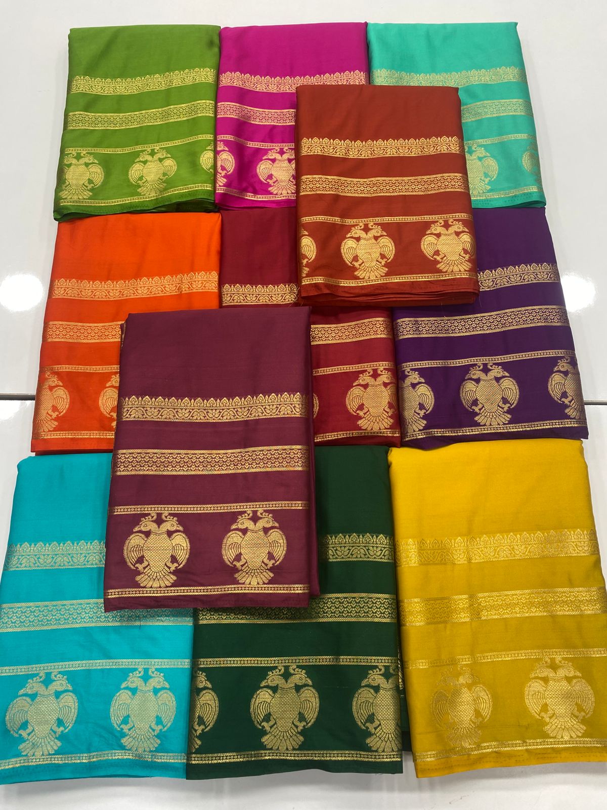 Mysore Crepe Self Saree(3239A)
