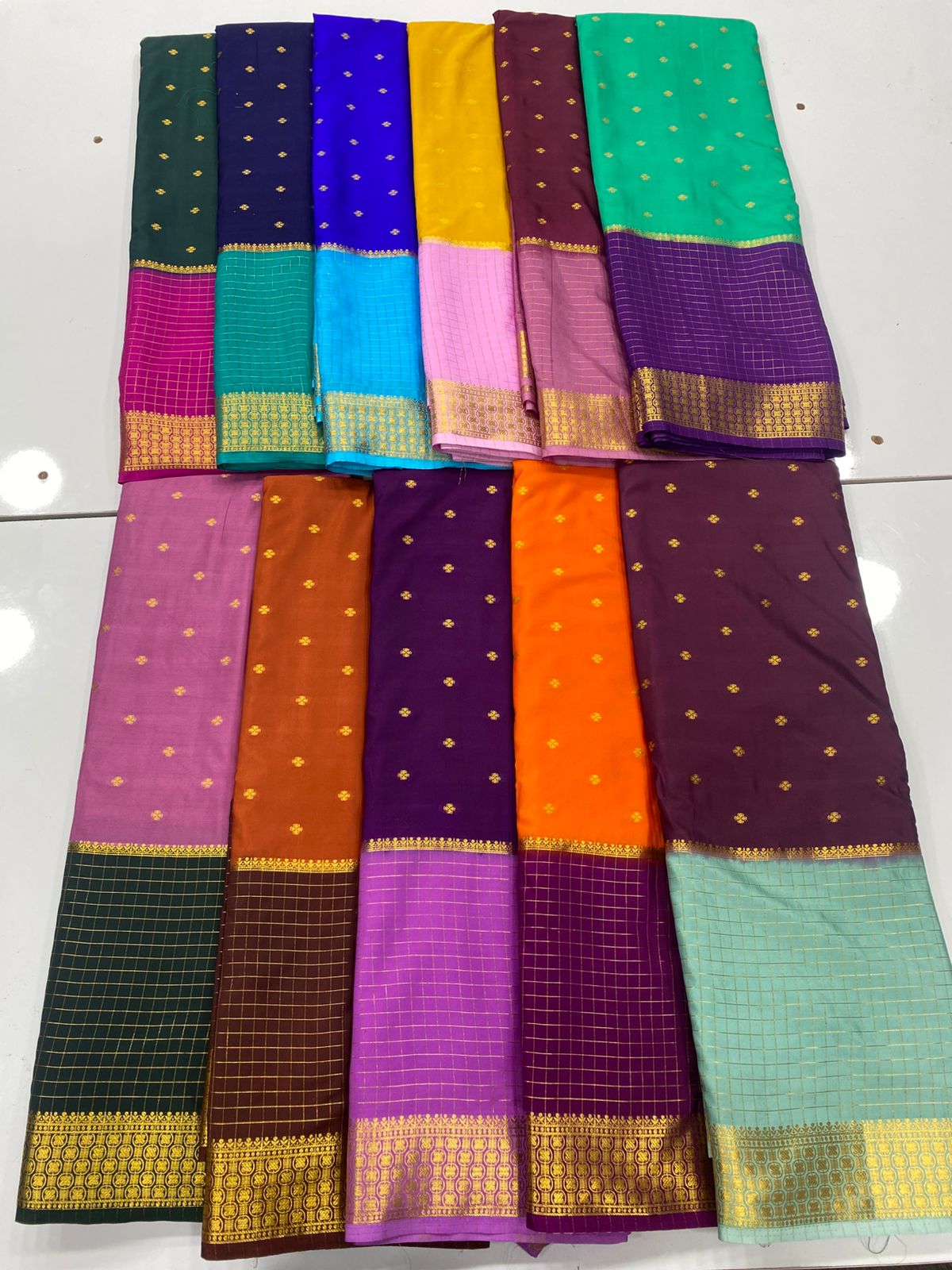 Mysore Crepe Butta Saree(3240)