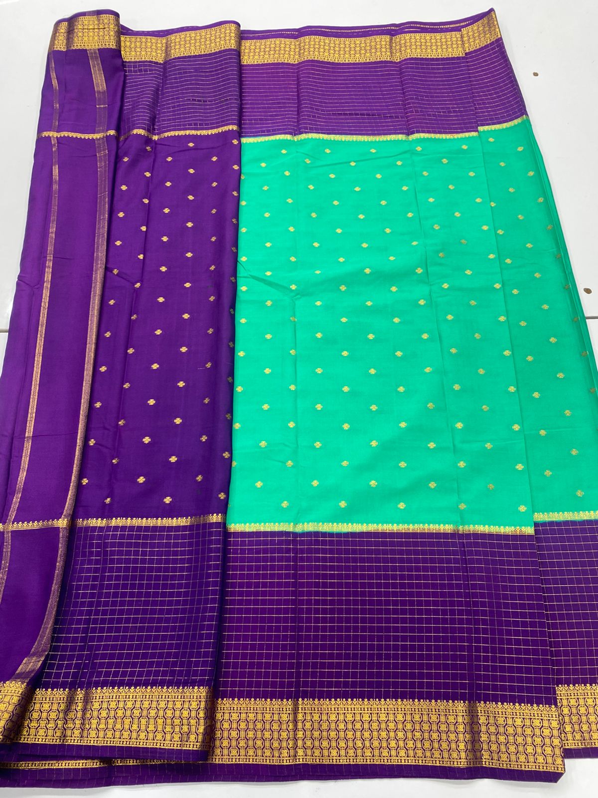 Mysore Crepe Butta Saree(3240)